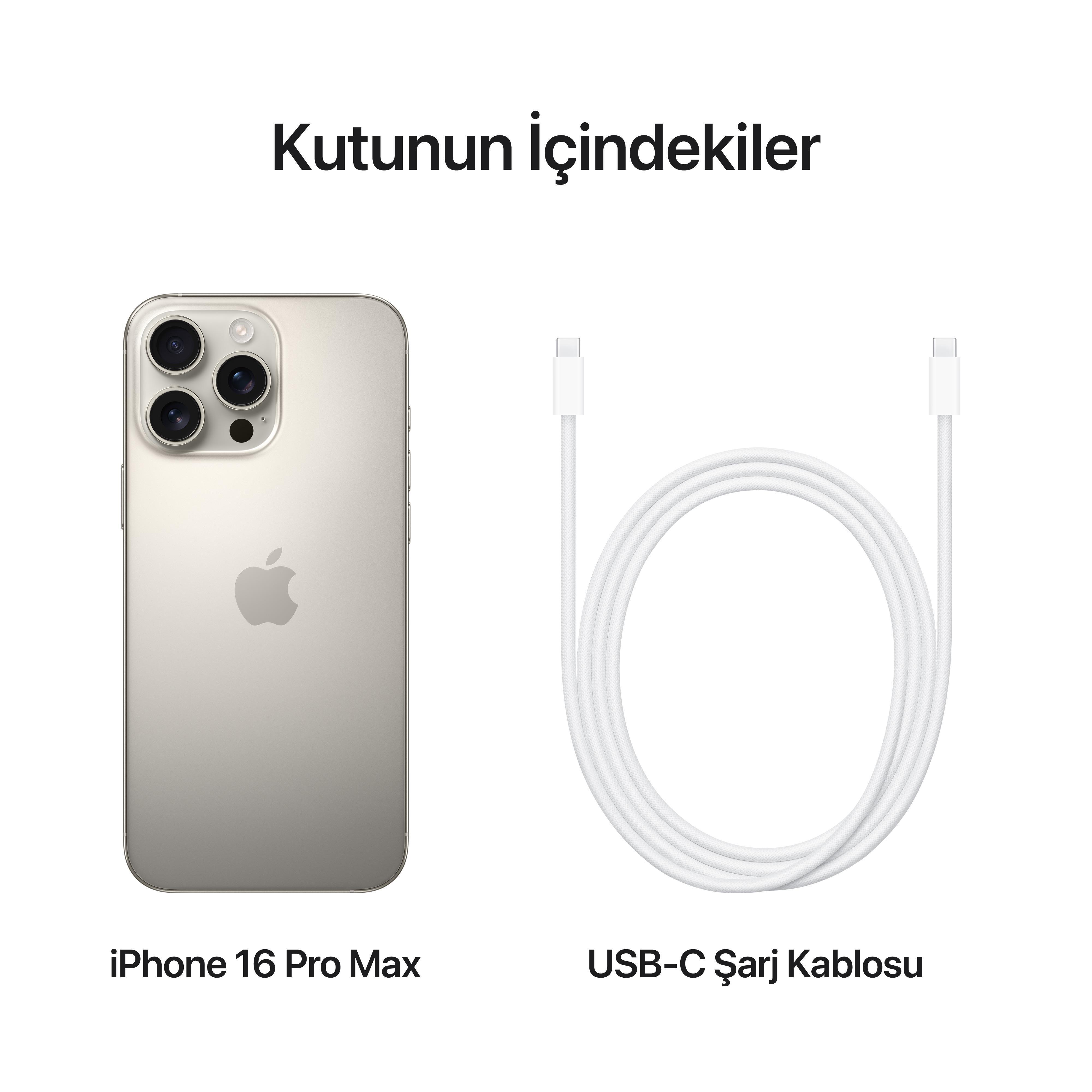 iPhone 16 Pro Max 256GB Naturel Titanyum MYWY3TU/A