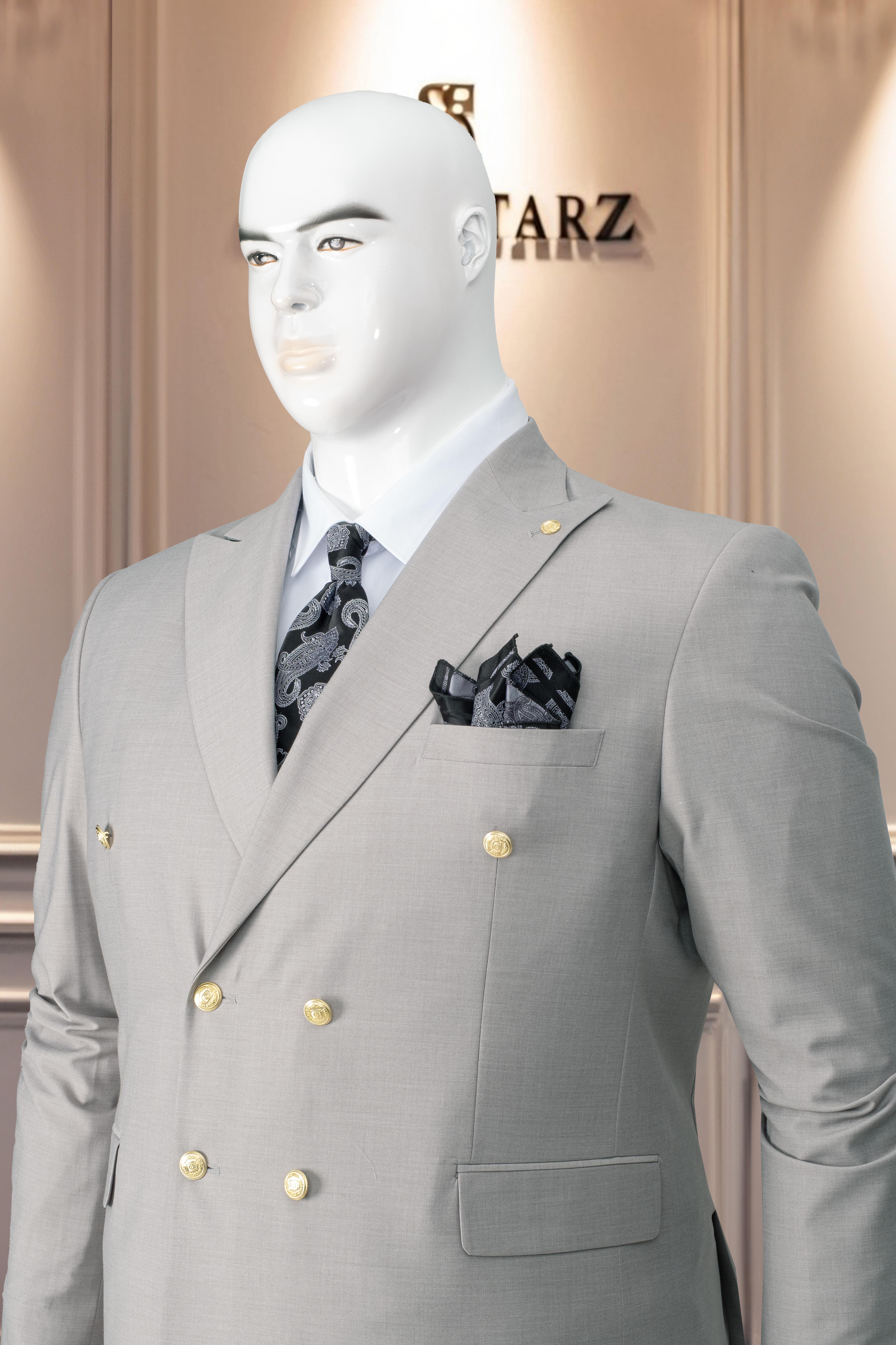 Takım Elbise Erkek Battal Büyük Beden Gri SD42136