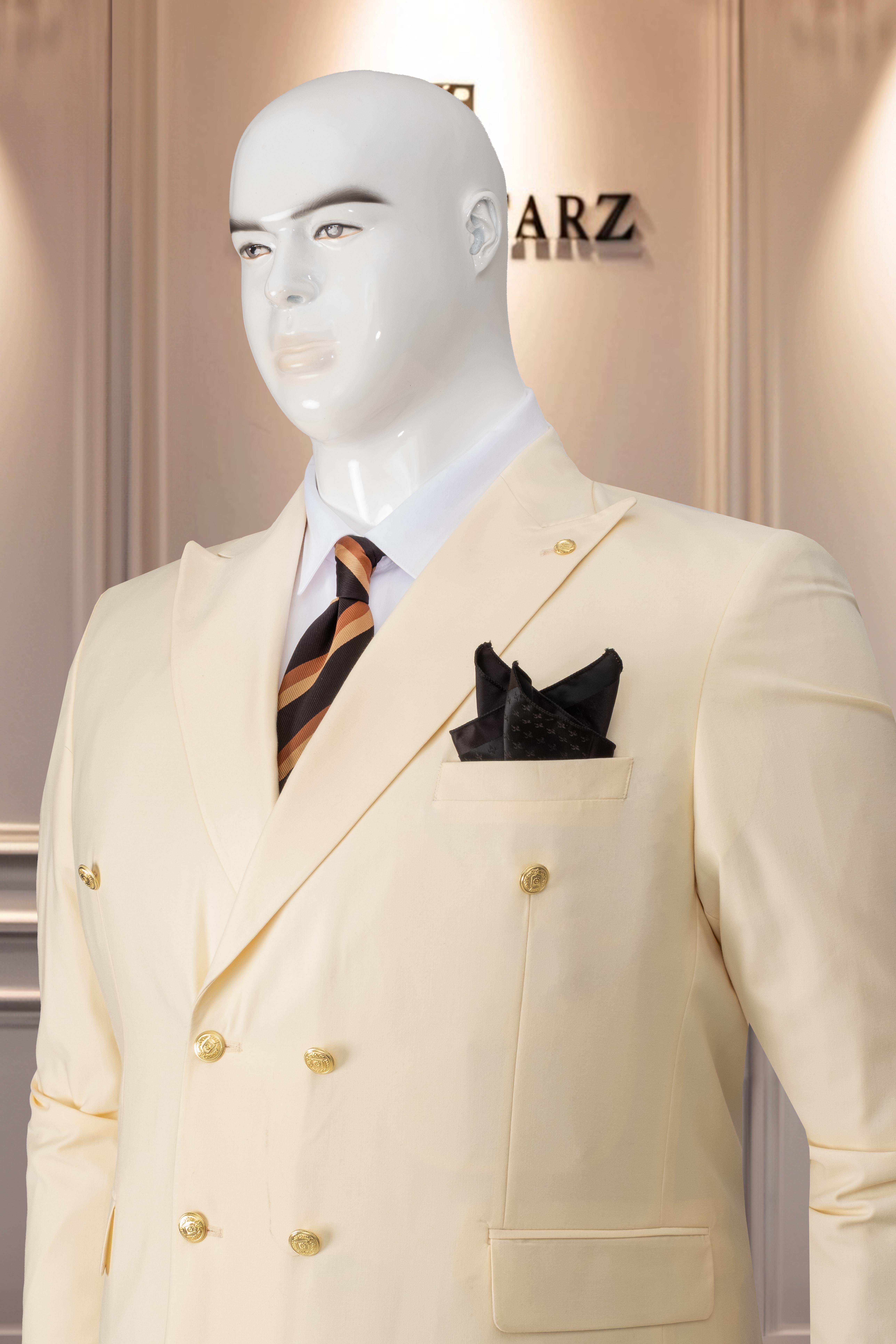 Takım Elbise Erkek Battal Büyük Beden Krem SD42145