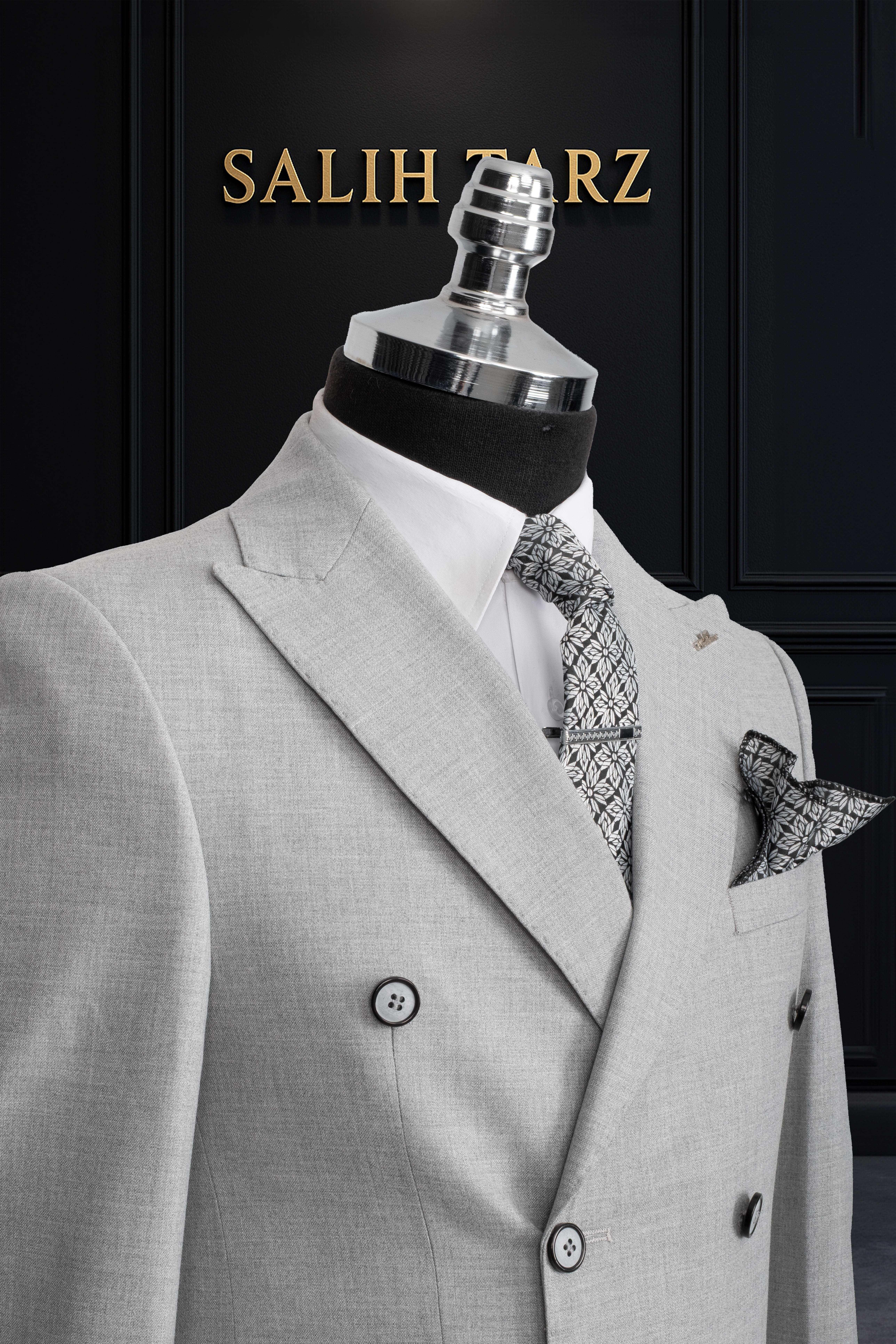 Takım Elbise Kruvaze SlimFit Gri SD42157