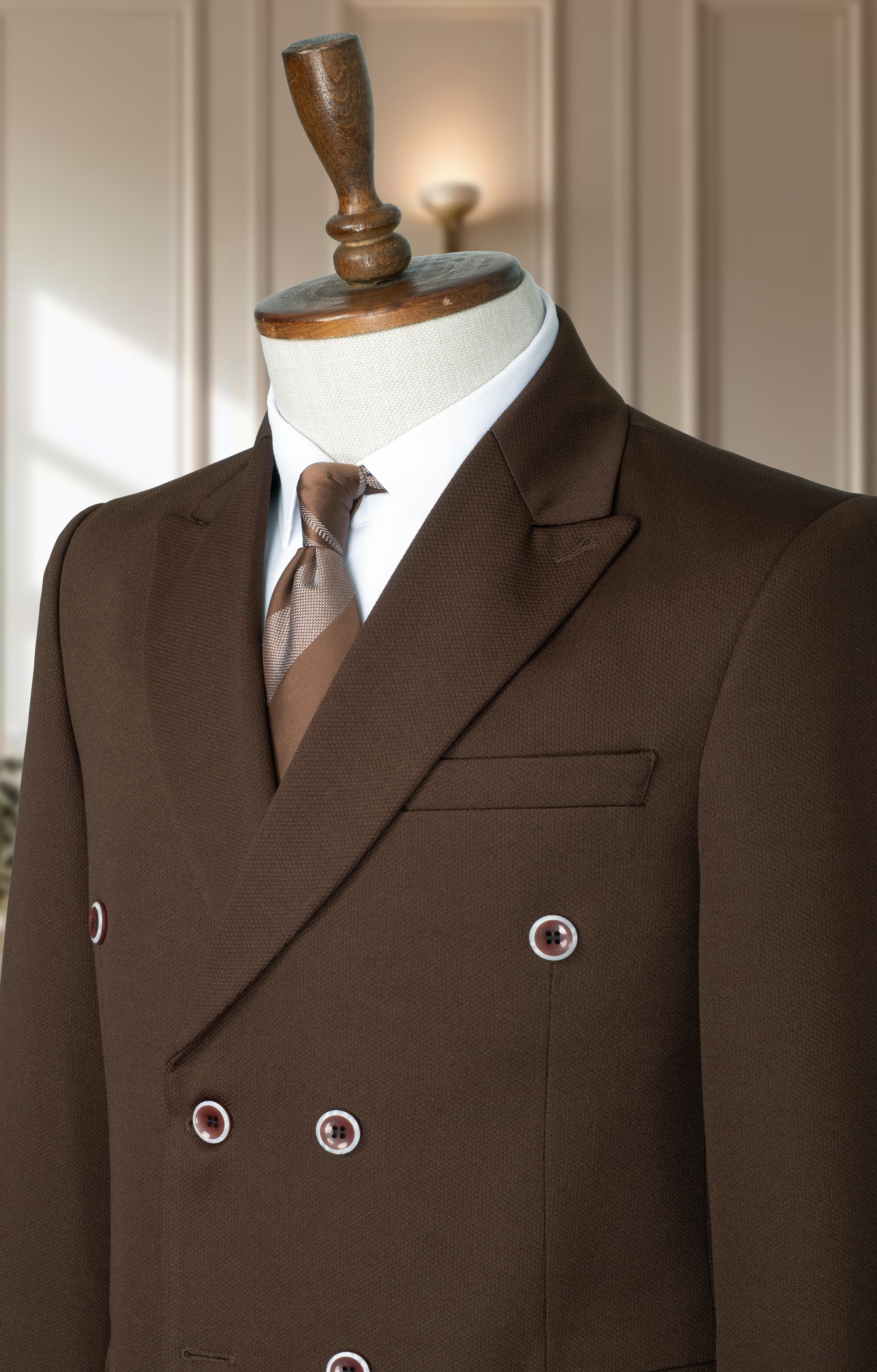 Takım Elbise Kruvaze SlimFit K.Kahve SD42184