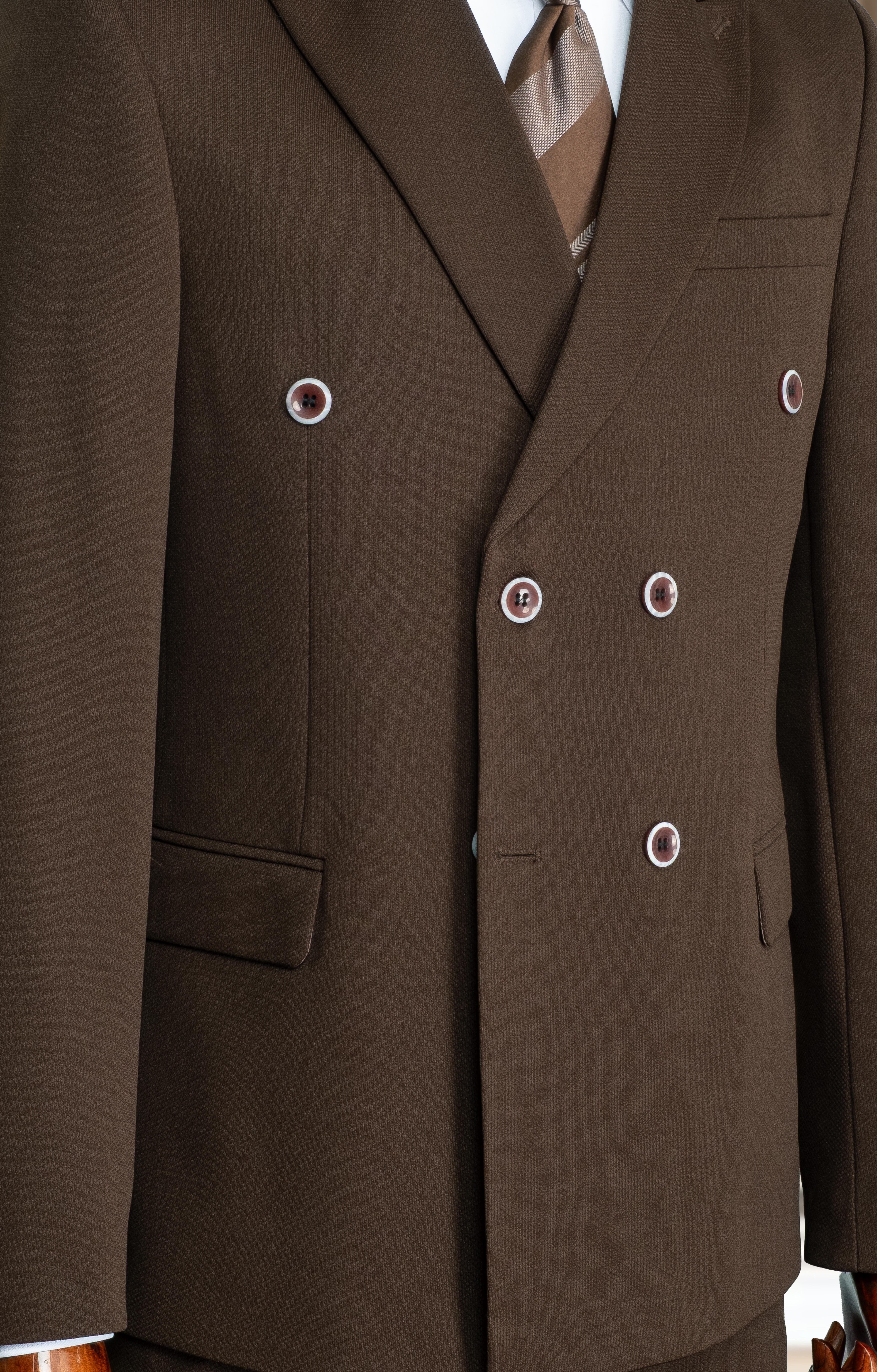 Takım Elbise Kruvaze SlimFit K.Kahve SD42184