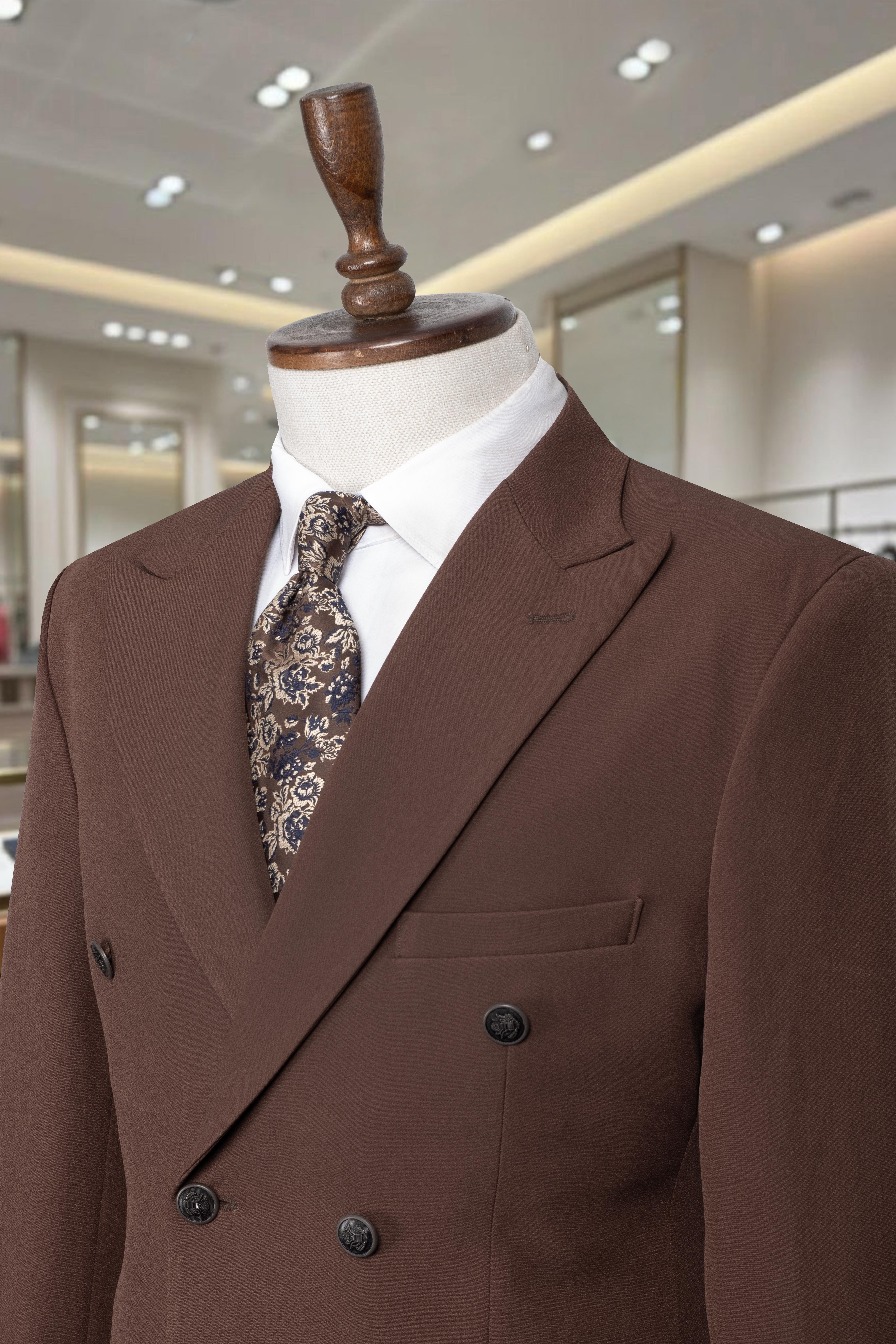 Takım Elbise Kruvaze SlimFit Kahve SD42264