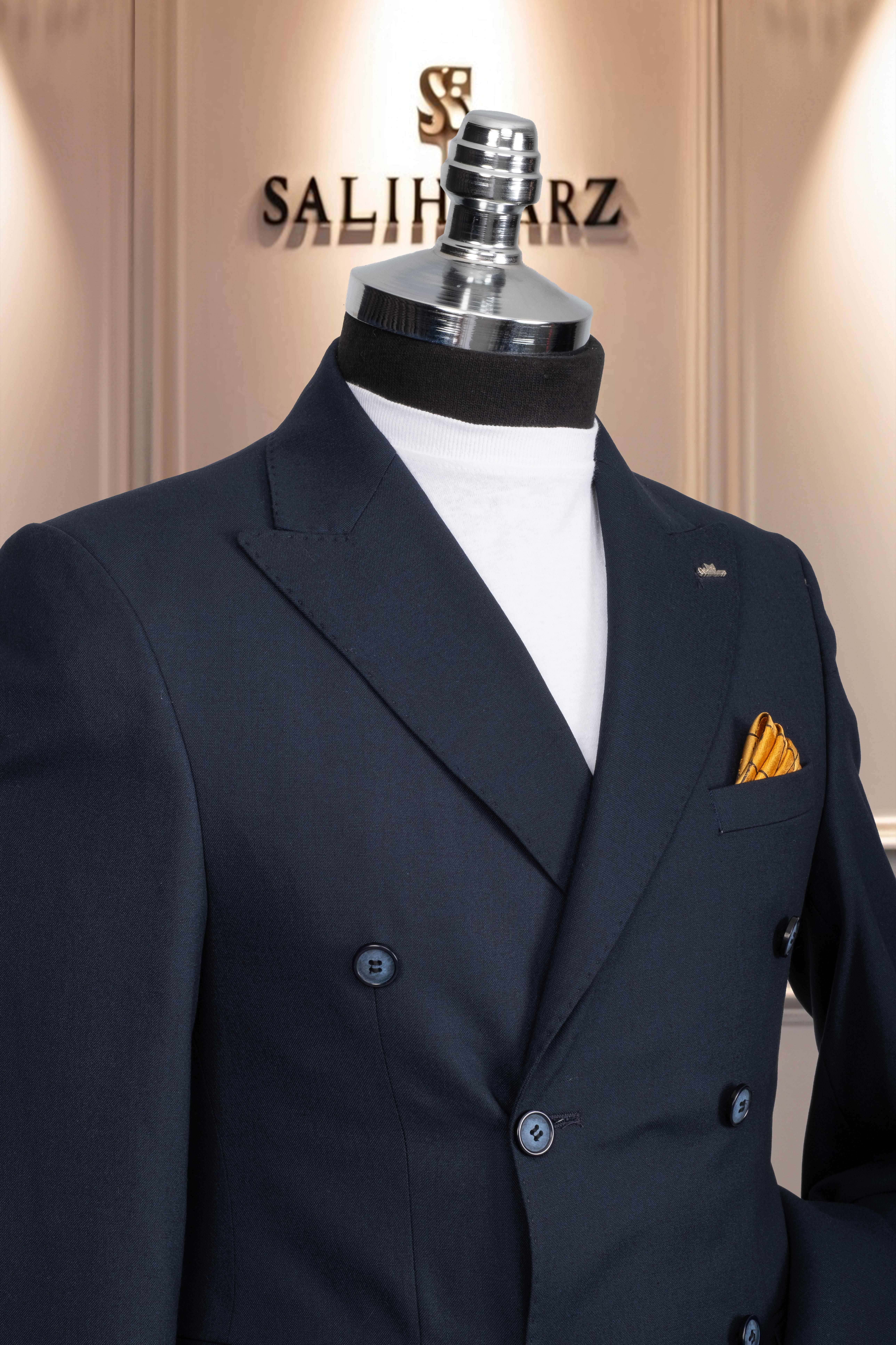 Takım Elbise Kruvaze SlimFit Lacivert SD42158