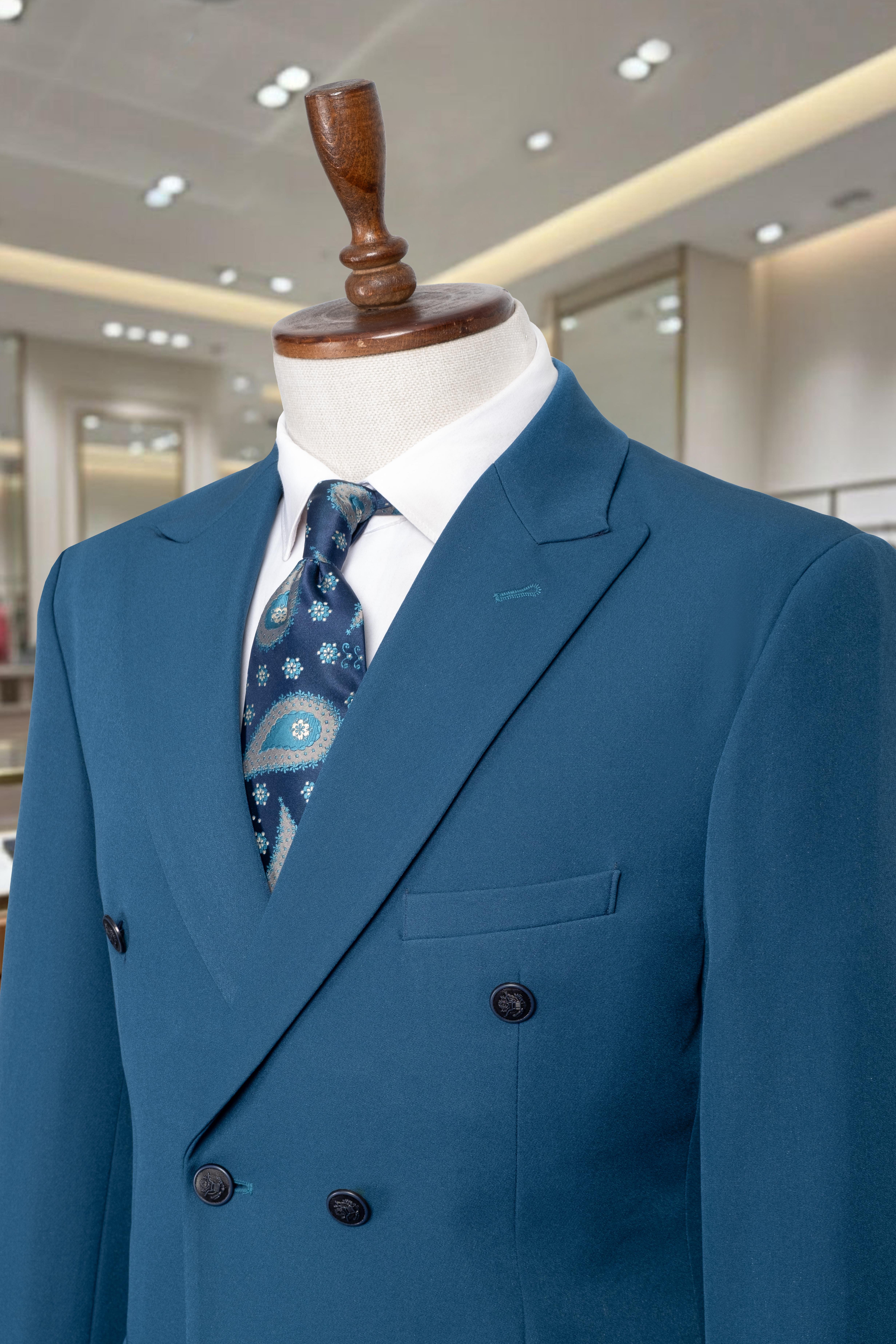 Takım Elbise Kruvaze SlimFit Mavi SD42261