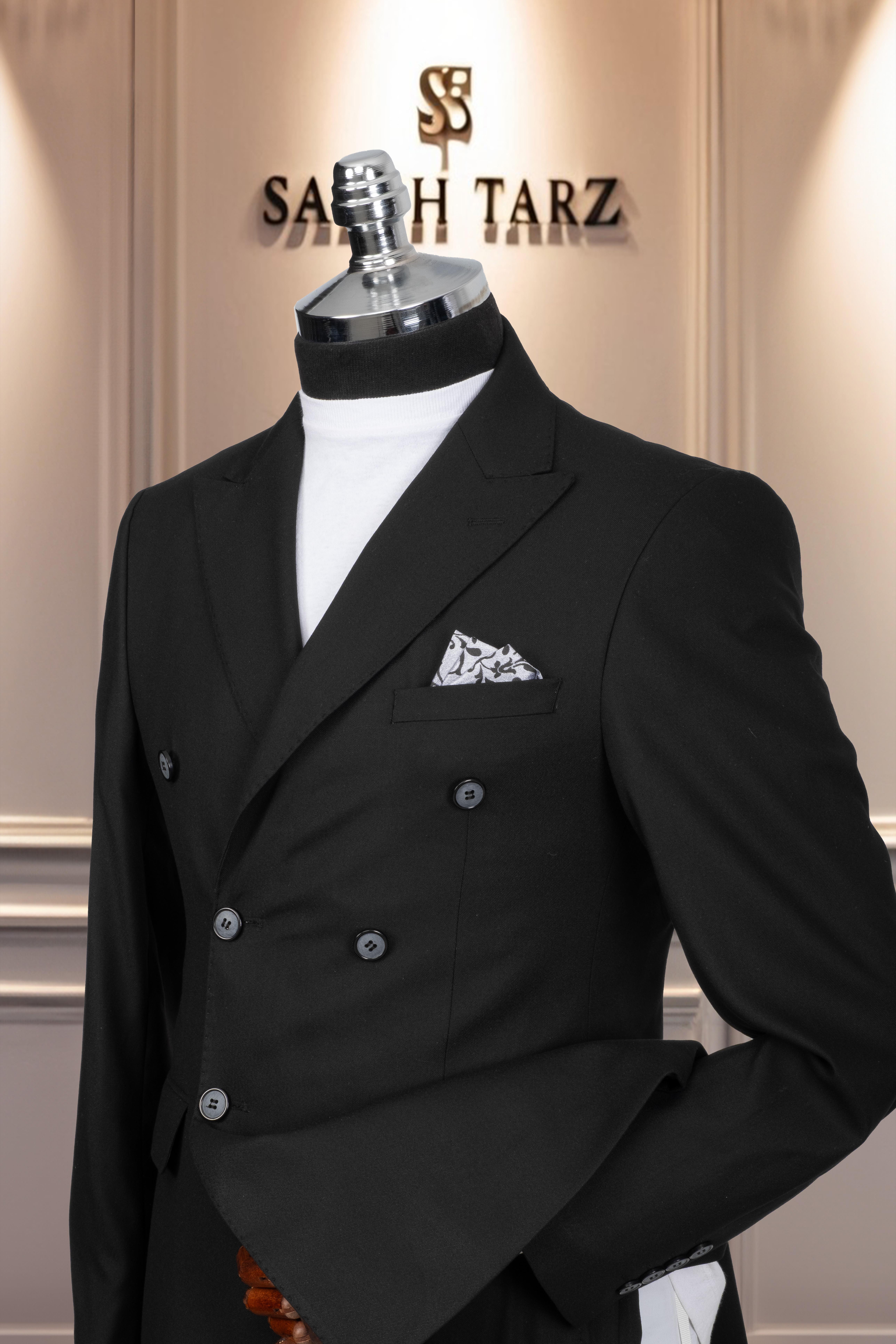 Takım Elbise Kruvaze SlimFit Siyah SD42160