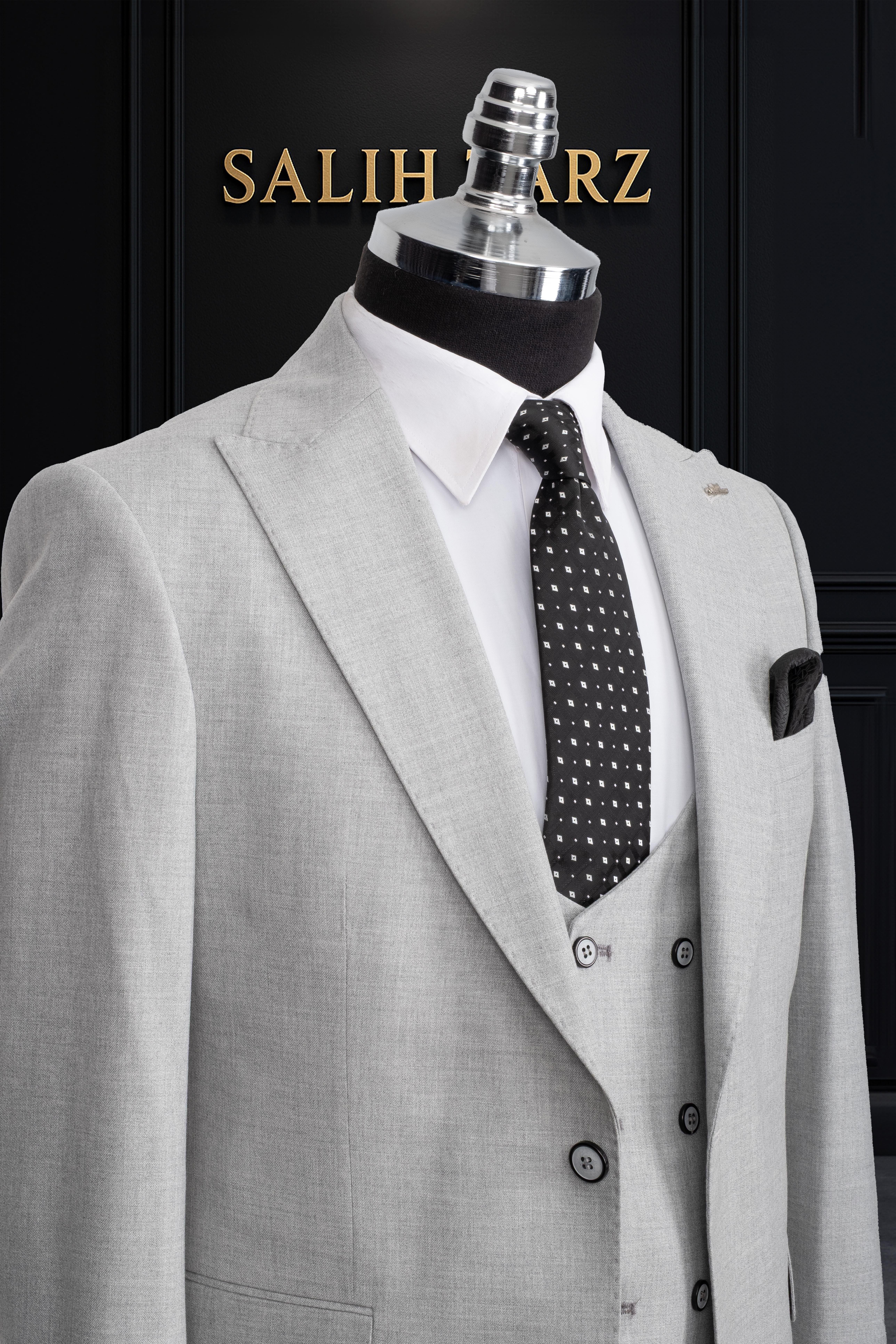 Takım Elbise Yelekli SlimFit Gri SD42165