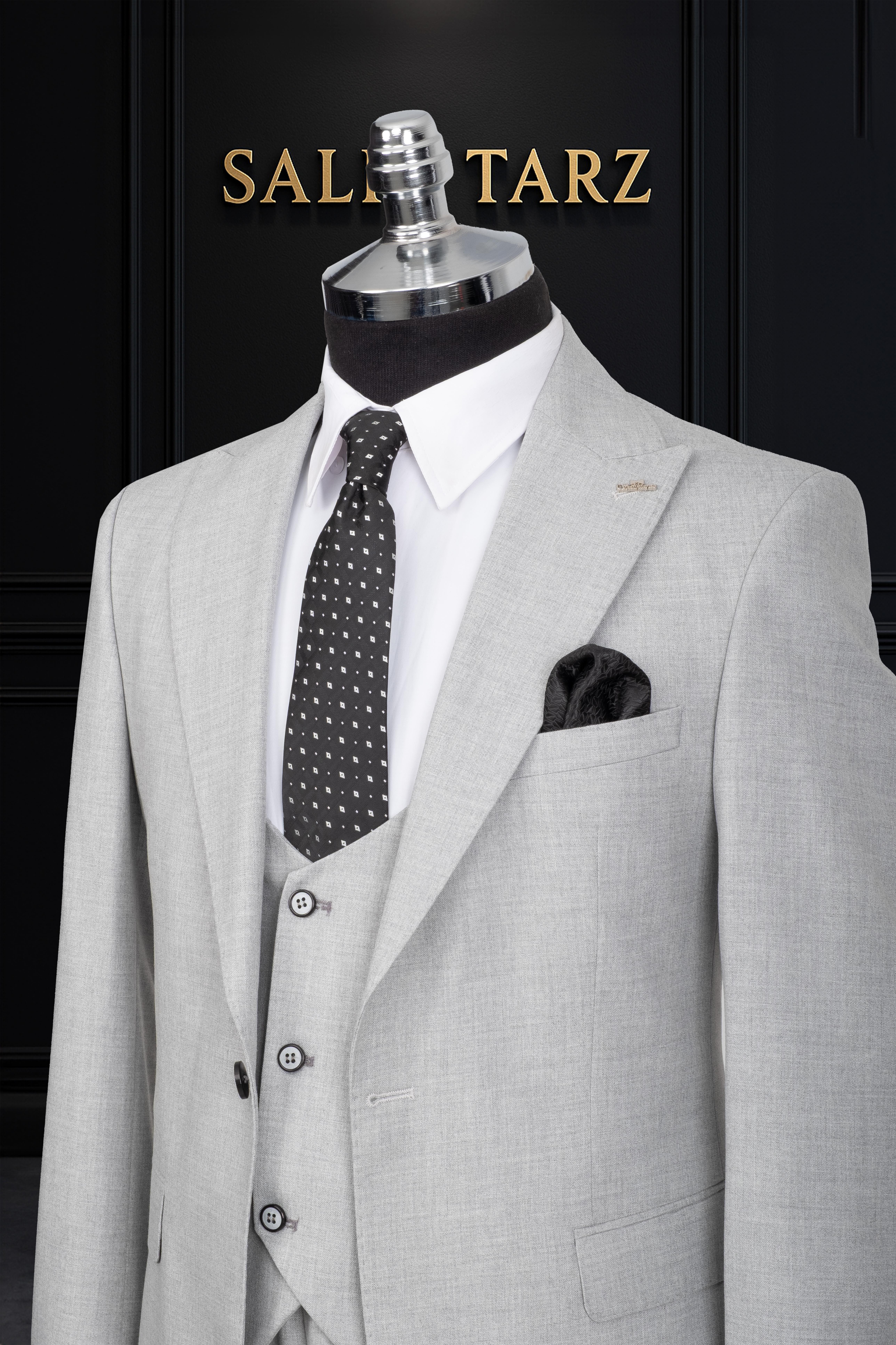 Takım Elbise Yelekli SlimFit Gri SD42165