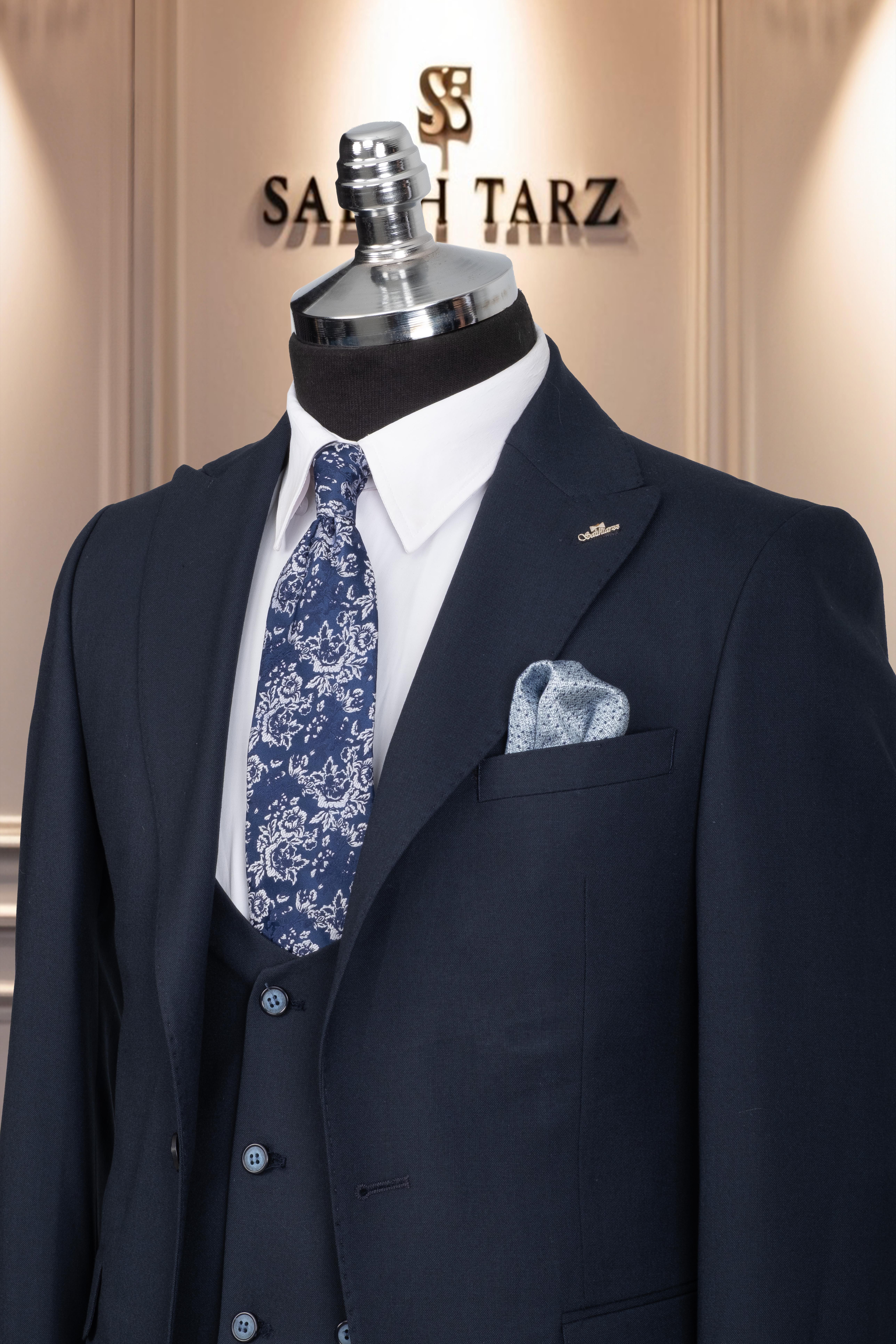 Takım Elbise Yelekli SlimFit Lacivert SD42163
