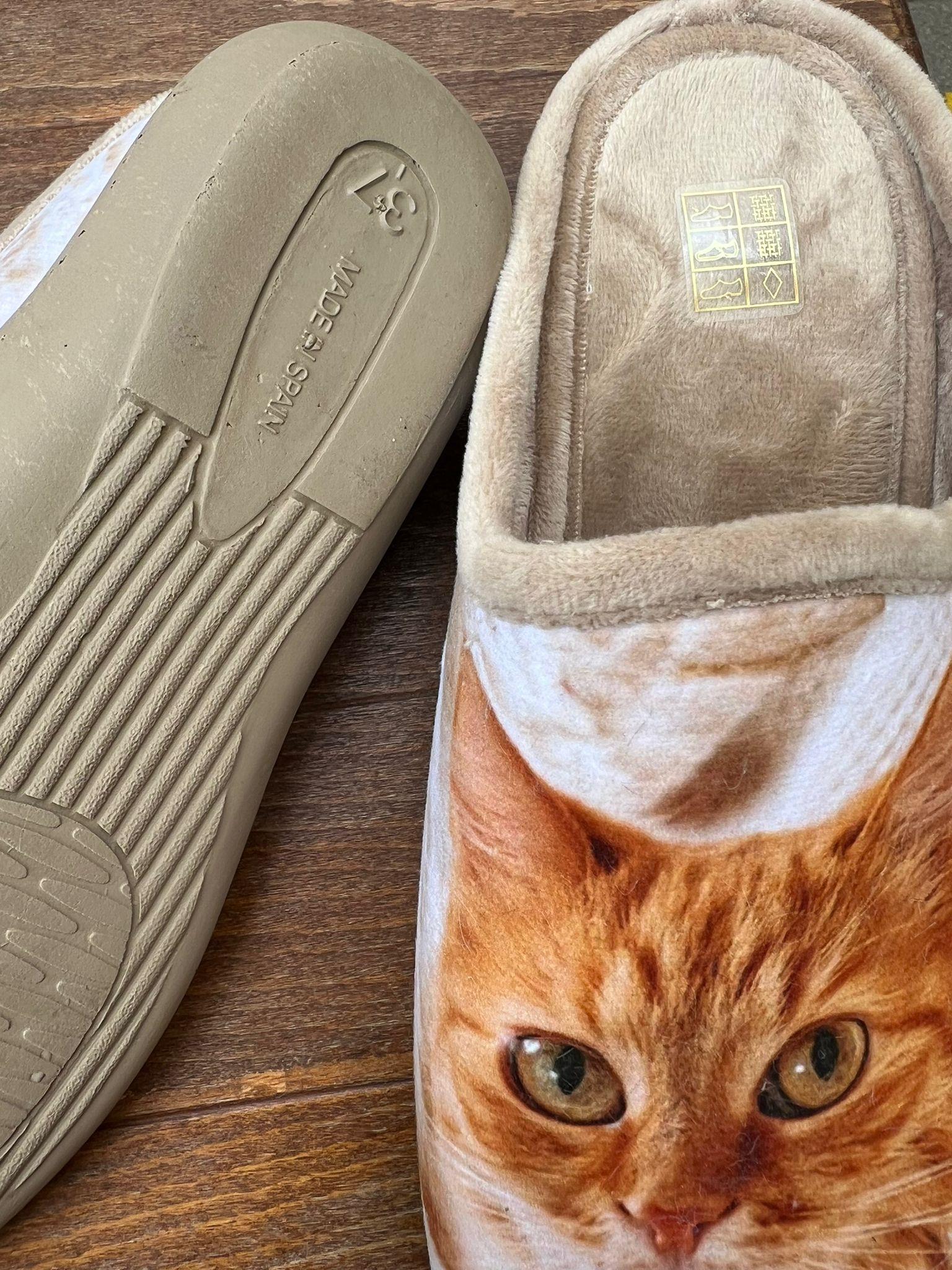 Bej Sarman Kedi Ev Terliği