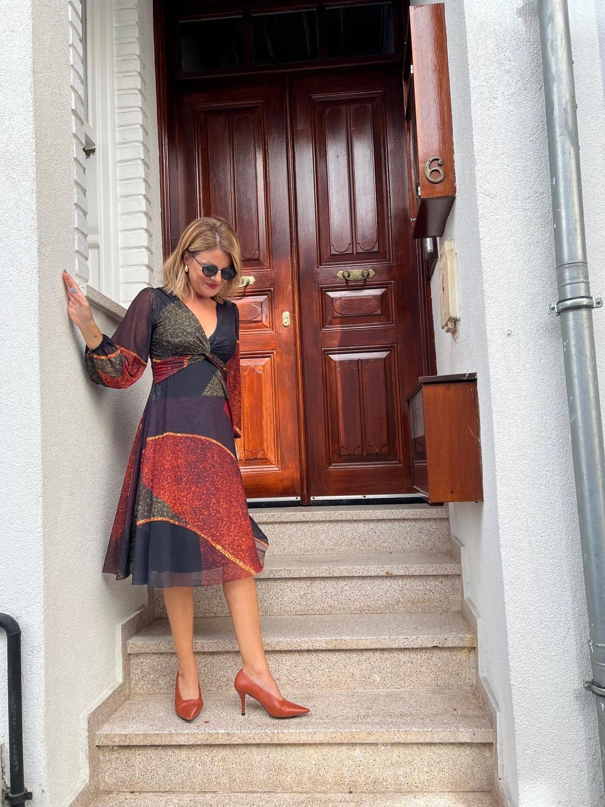 Celine Şifon Elbise