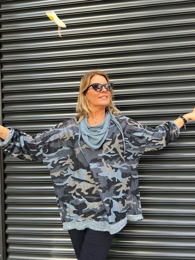 İthal Kamuflaj Bluz