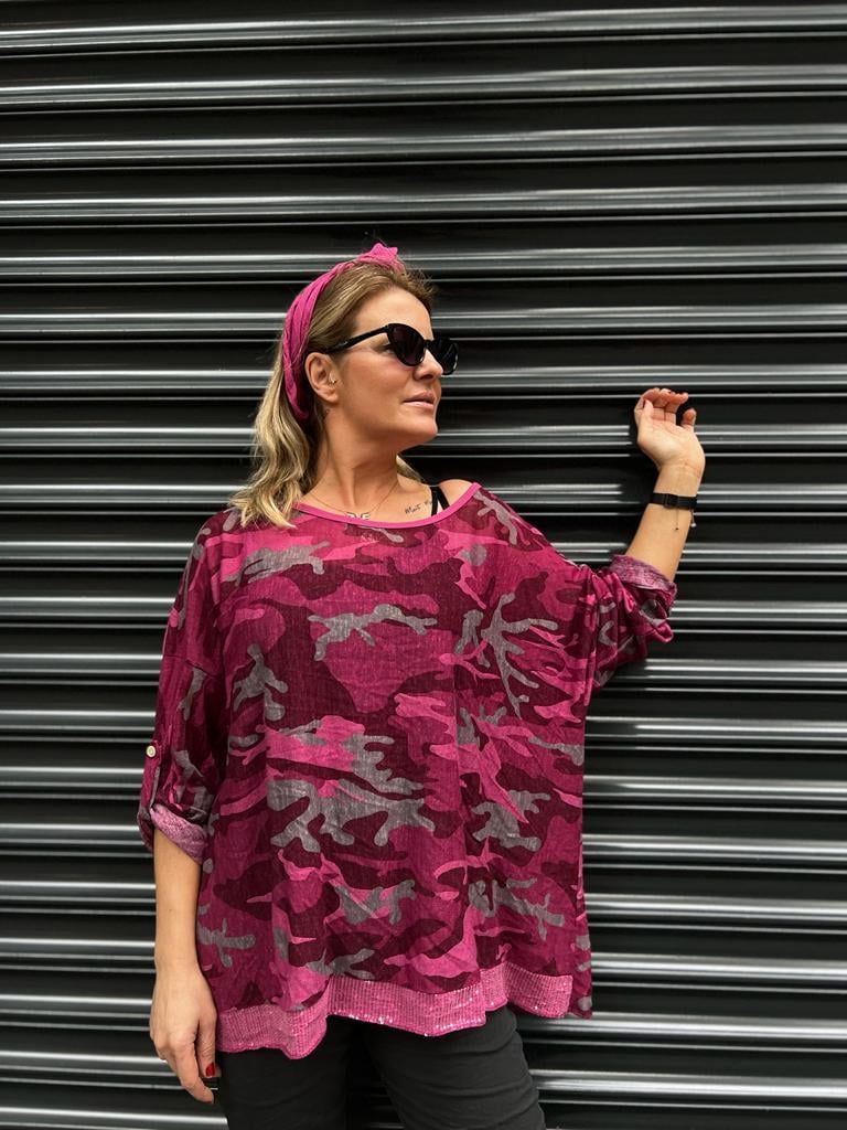 İthal Kamuflaj Bluz