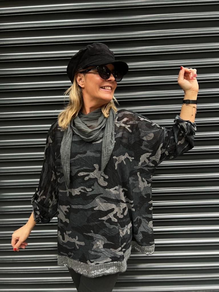 İthal Kamuflaj Bluz