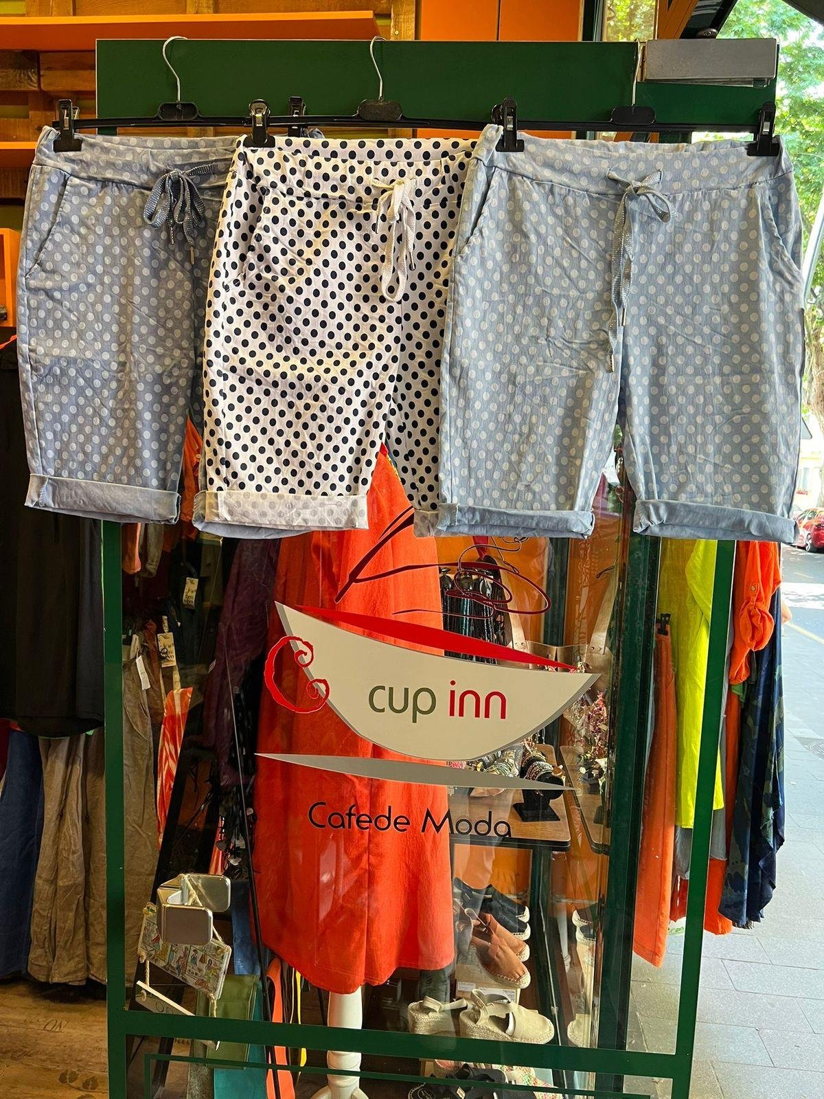 İthal Likralı Puantiyeli Şort