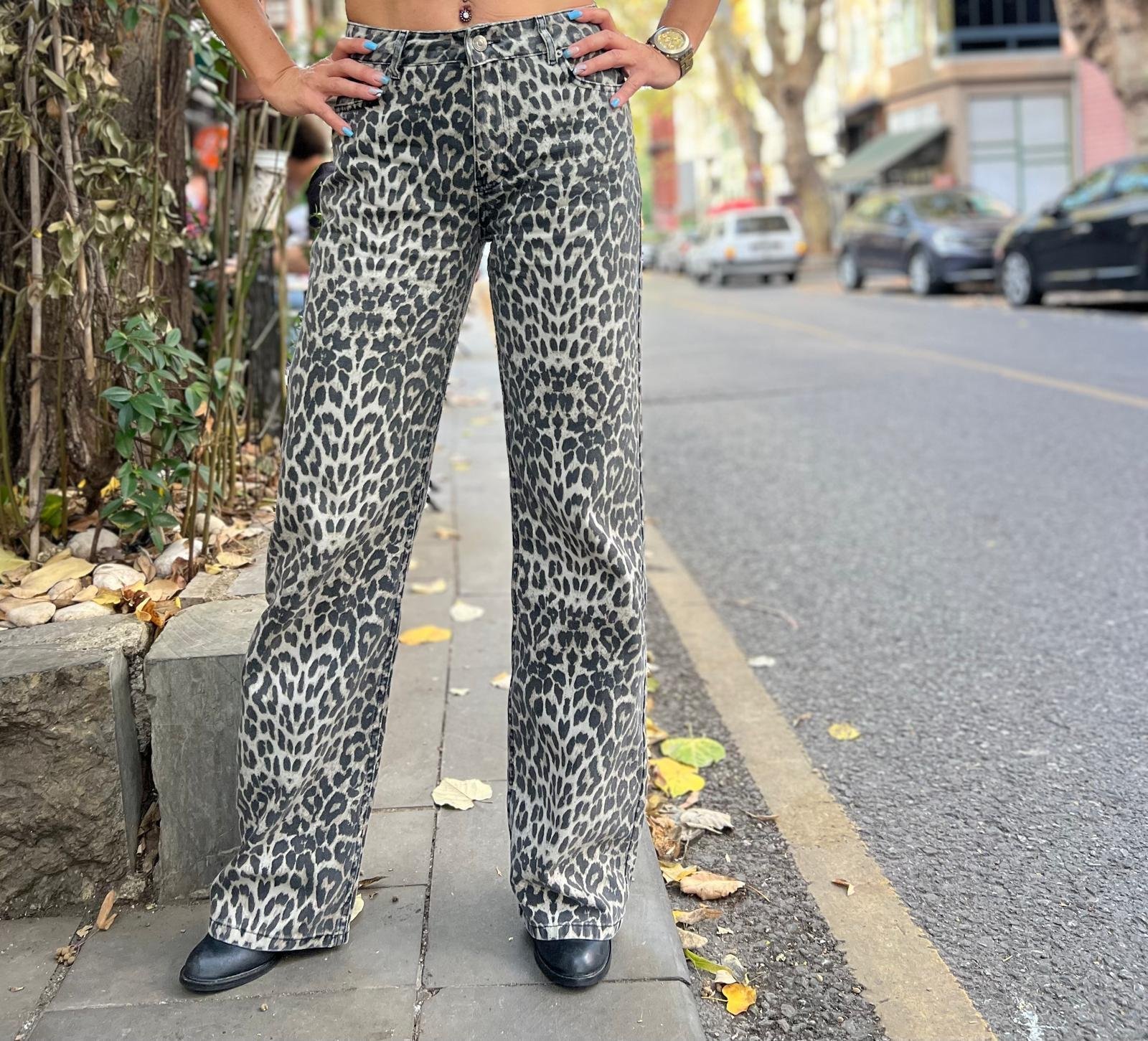Leopar Kot Pantolon