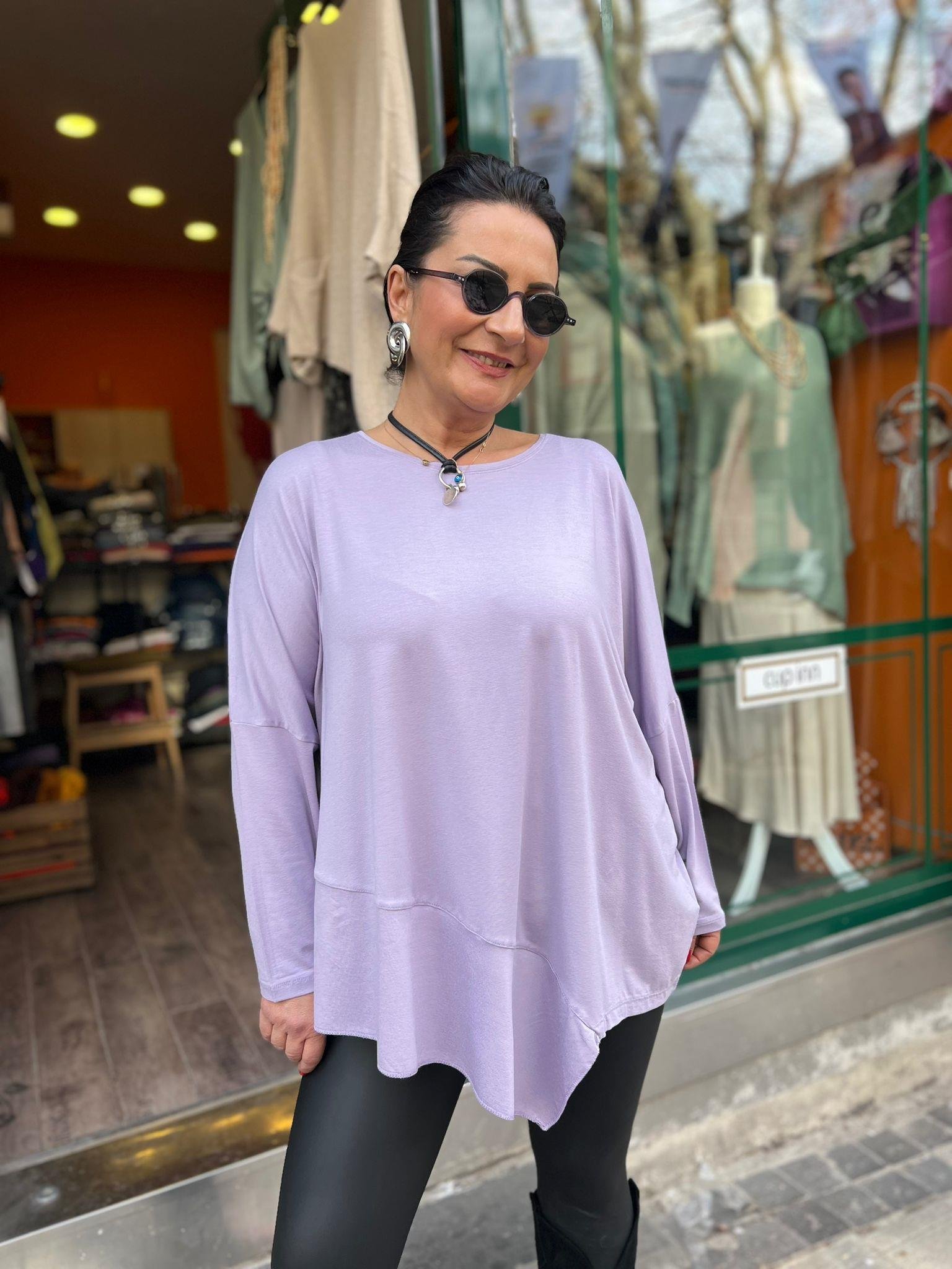 Lila Verev Salaş Bluz