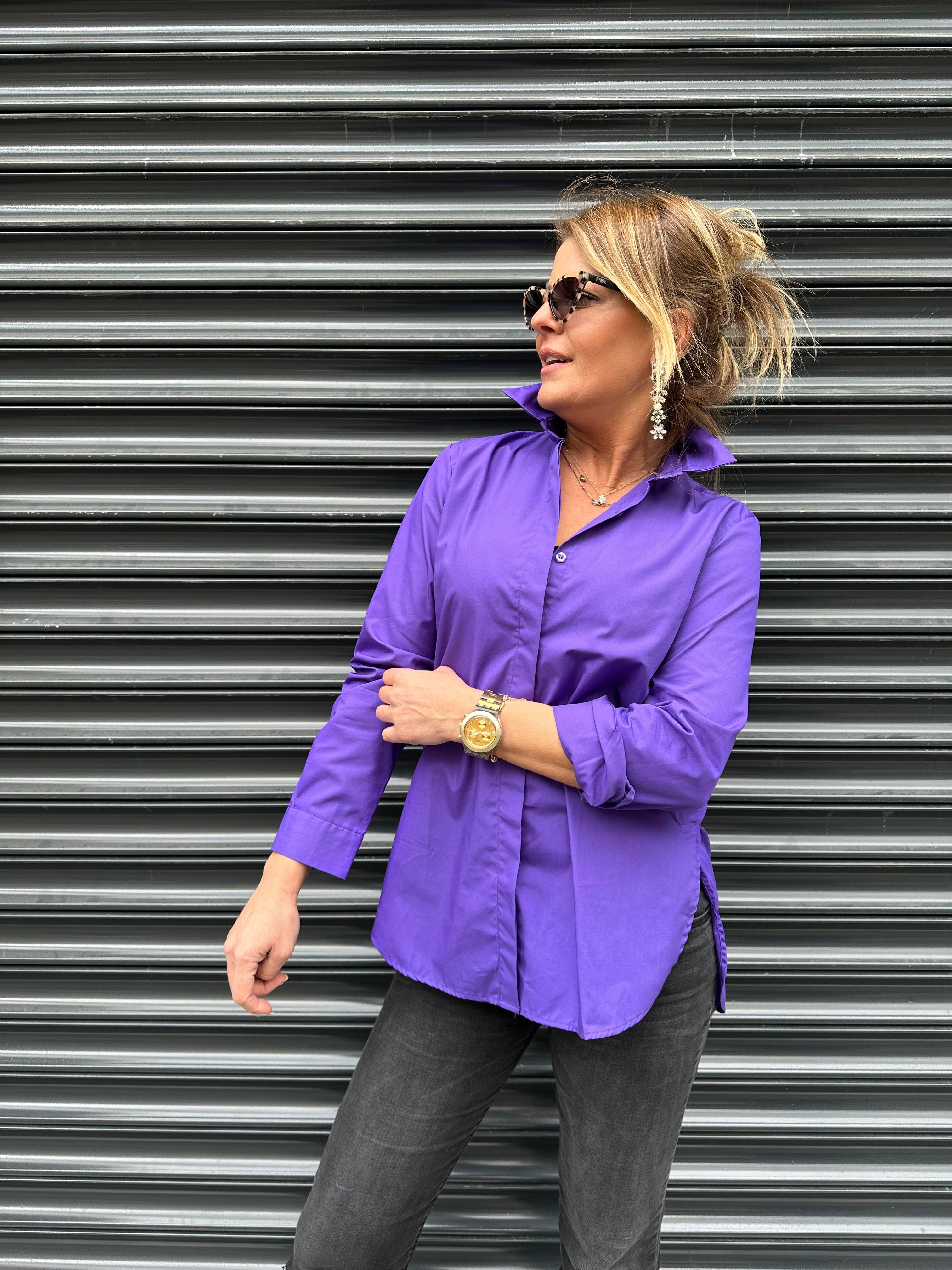 Mor Boyfriend Gömlek