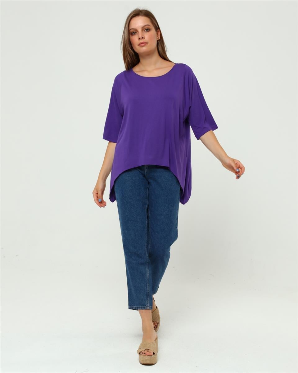 Mor Crop Bluz