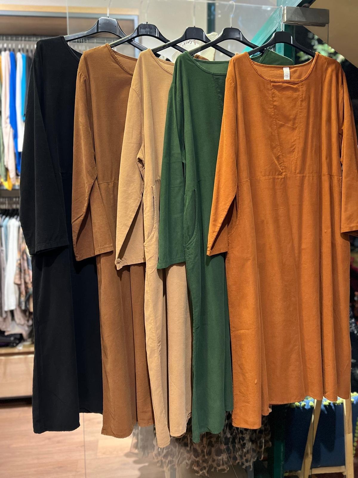 Oversize İthal Kadife Elbise