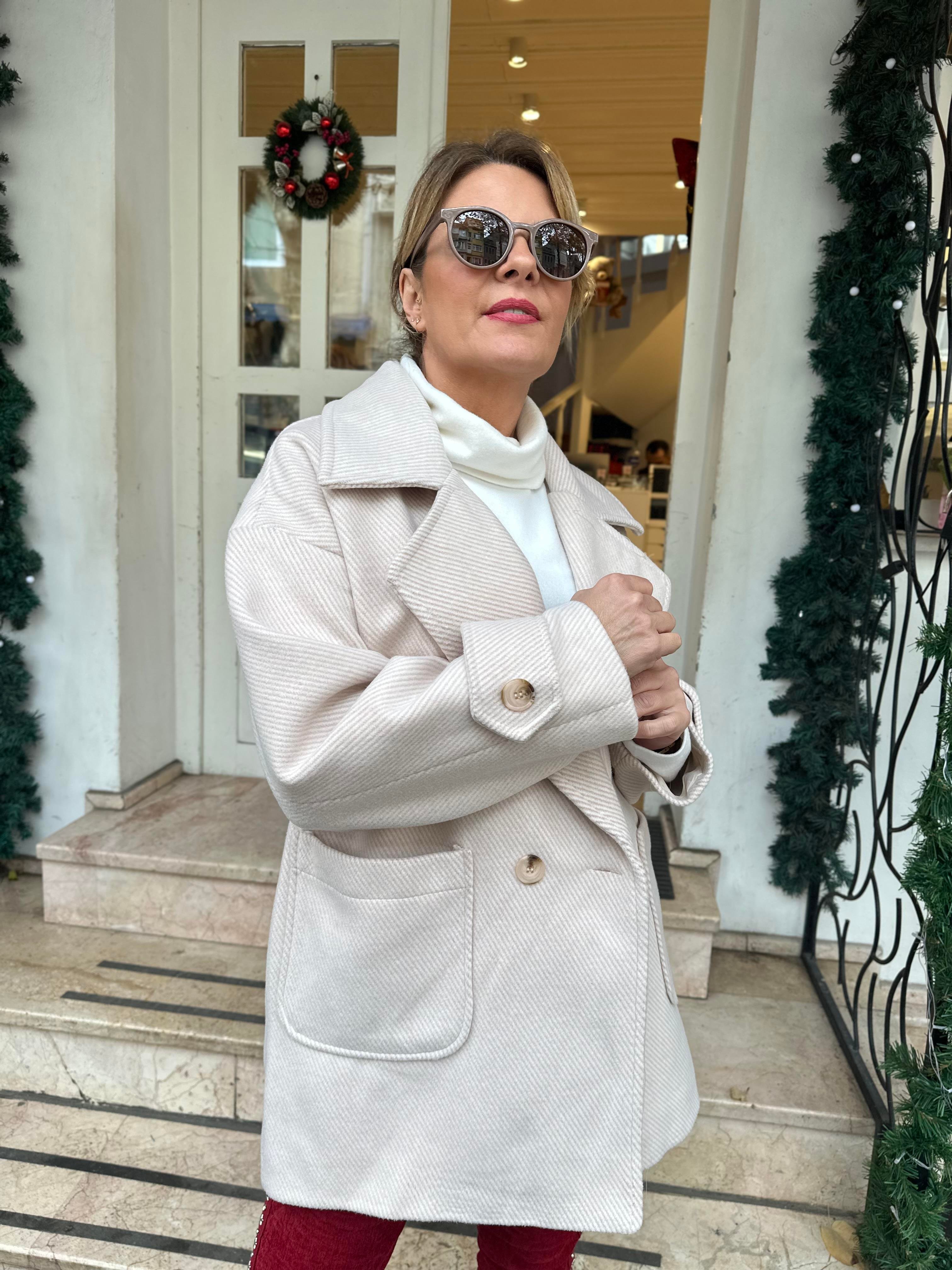 Oversize Kaşe Kaban