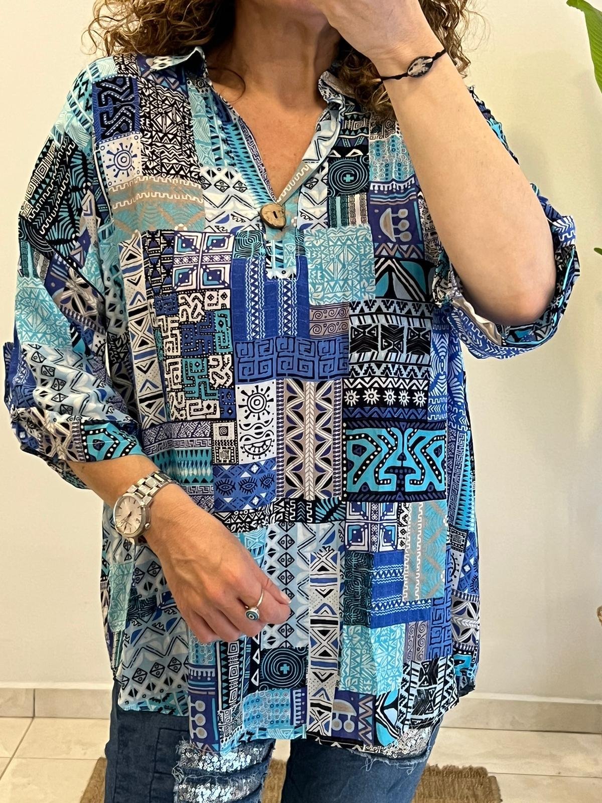 Patchwork Desen Bluz