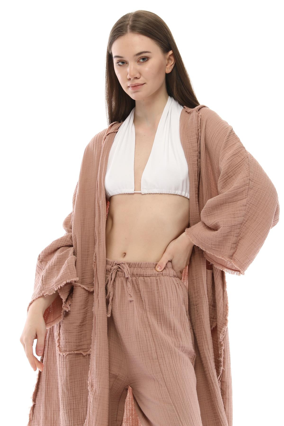 Pudra Müslin Kaftan