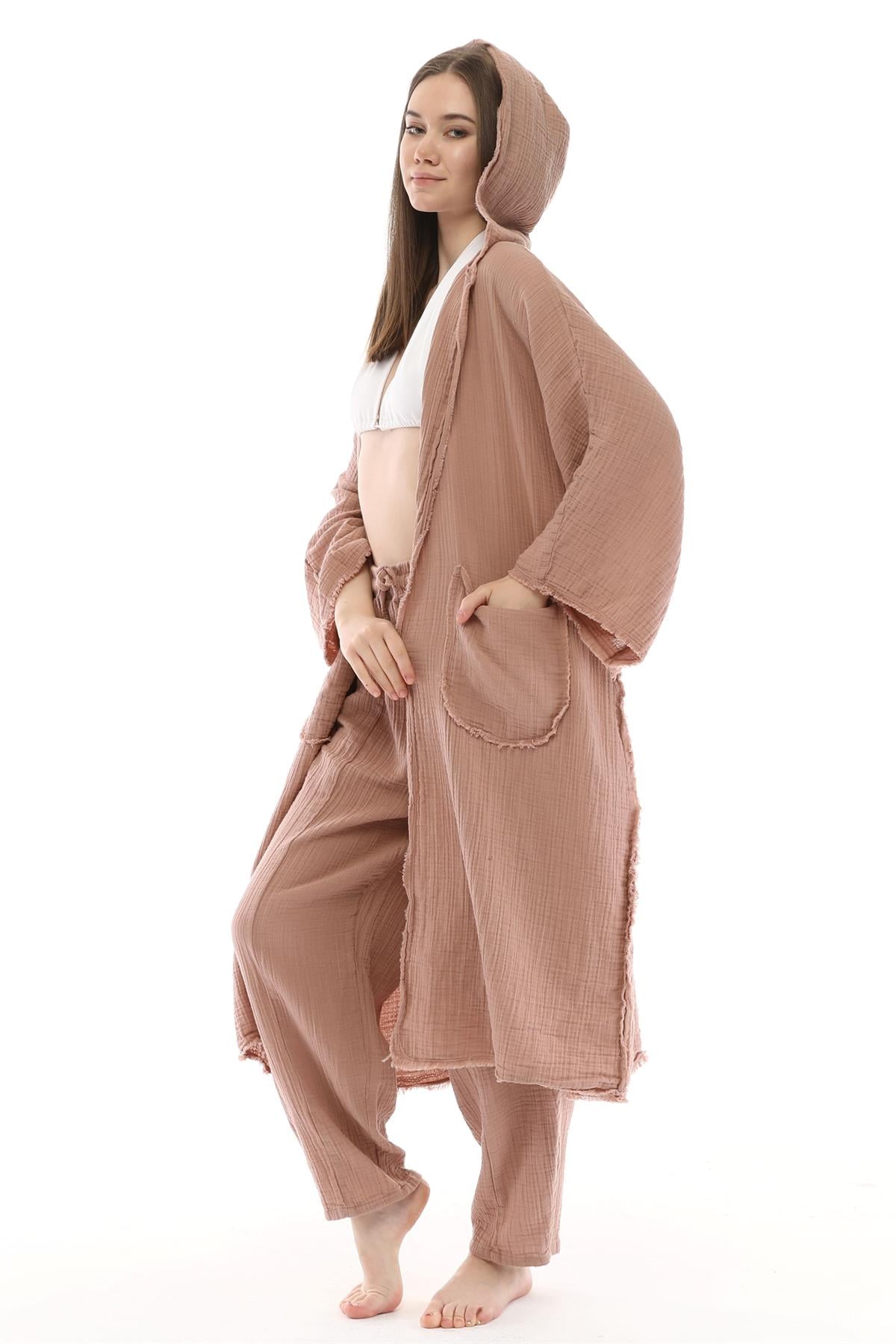 Pudra Müslin Kaftan