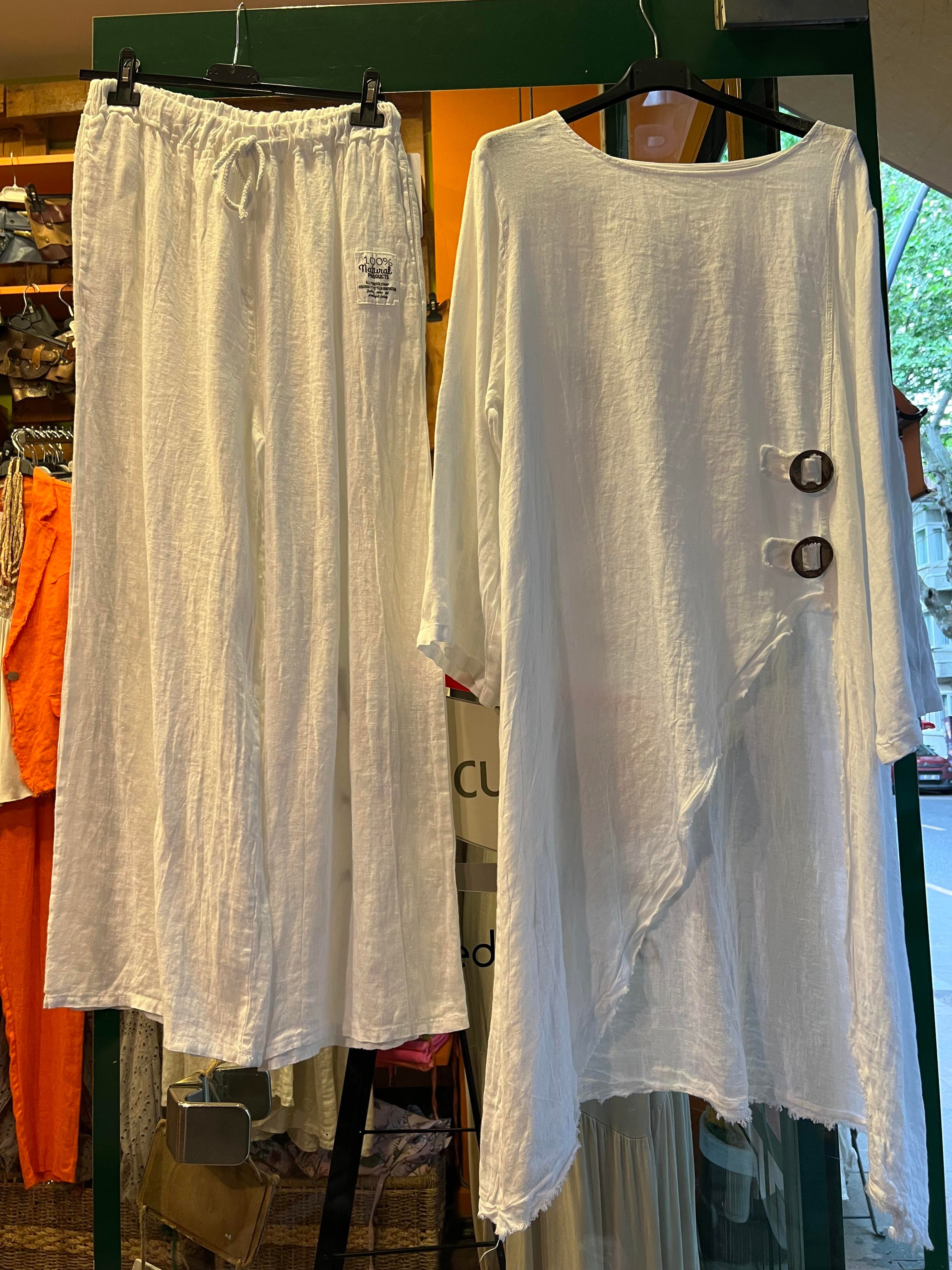 Tunik Pantolon Keten Takım