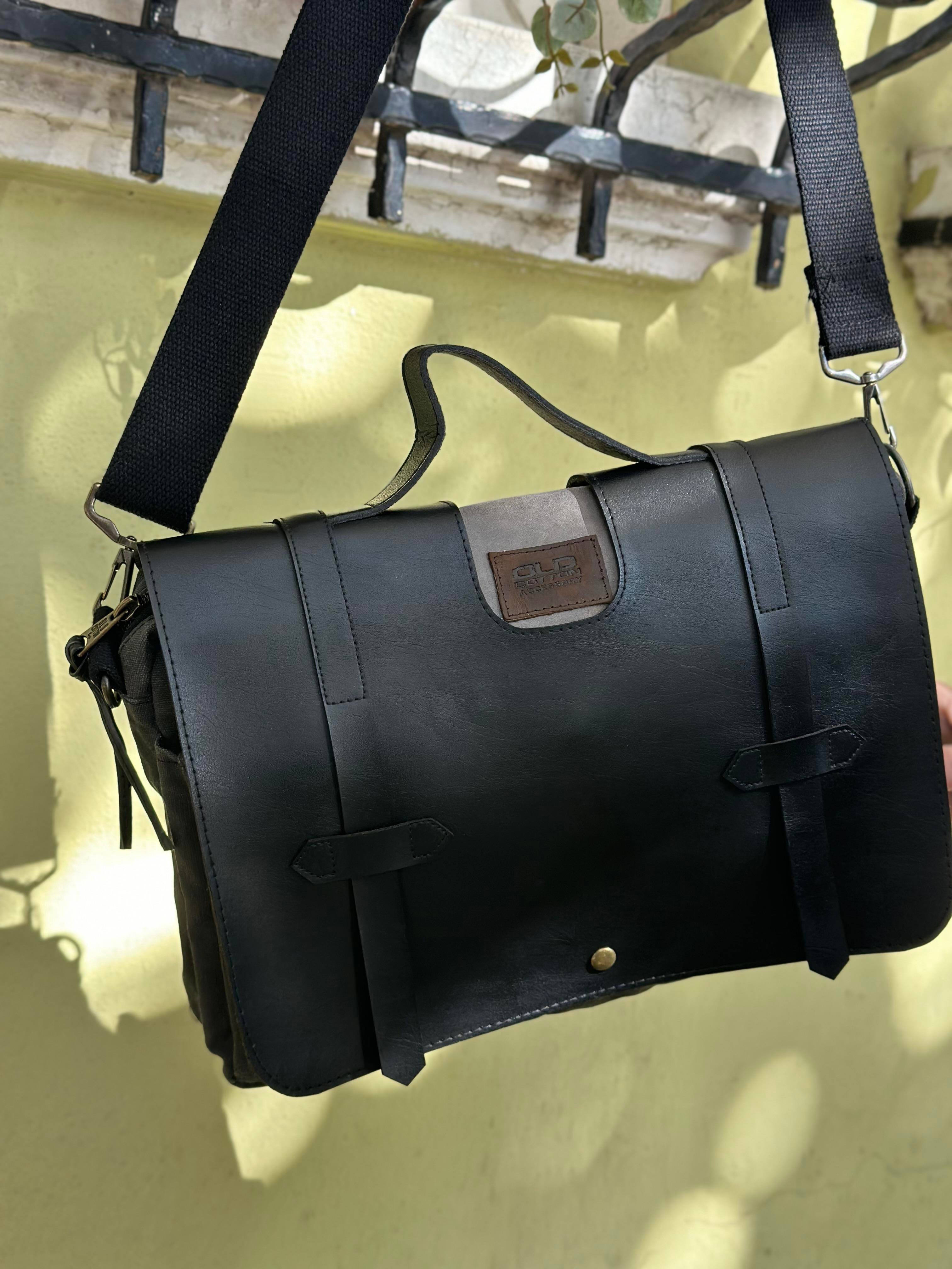 Vegan Deri Kanvas Unisex Çanta