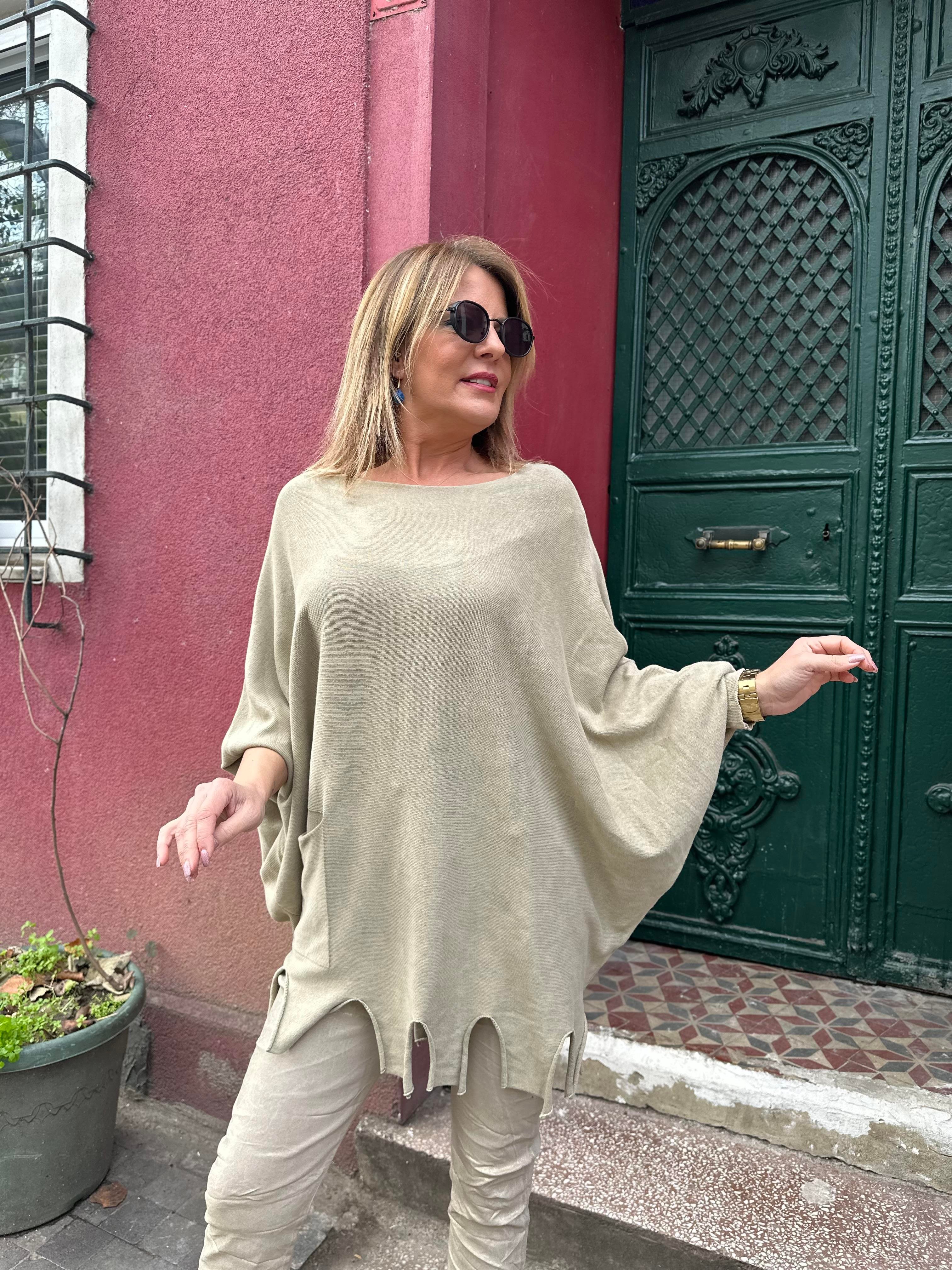 Yıkamalı Dilimli Triko