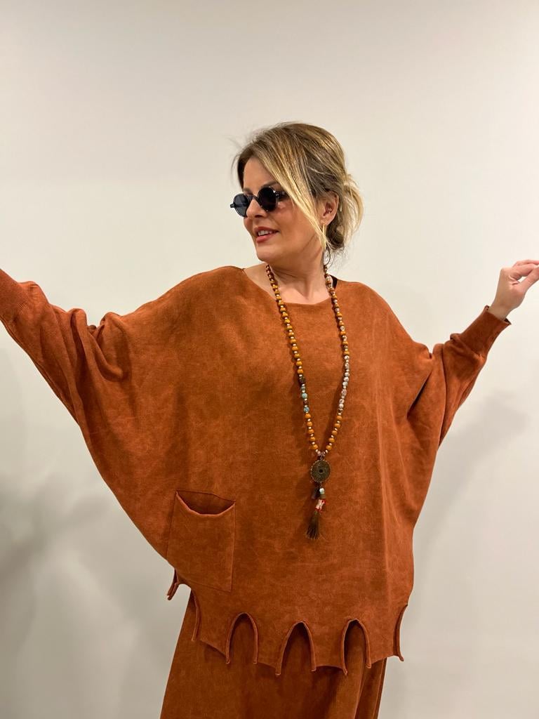 Yıkamalı Dilimli Triko