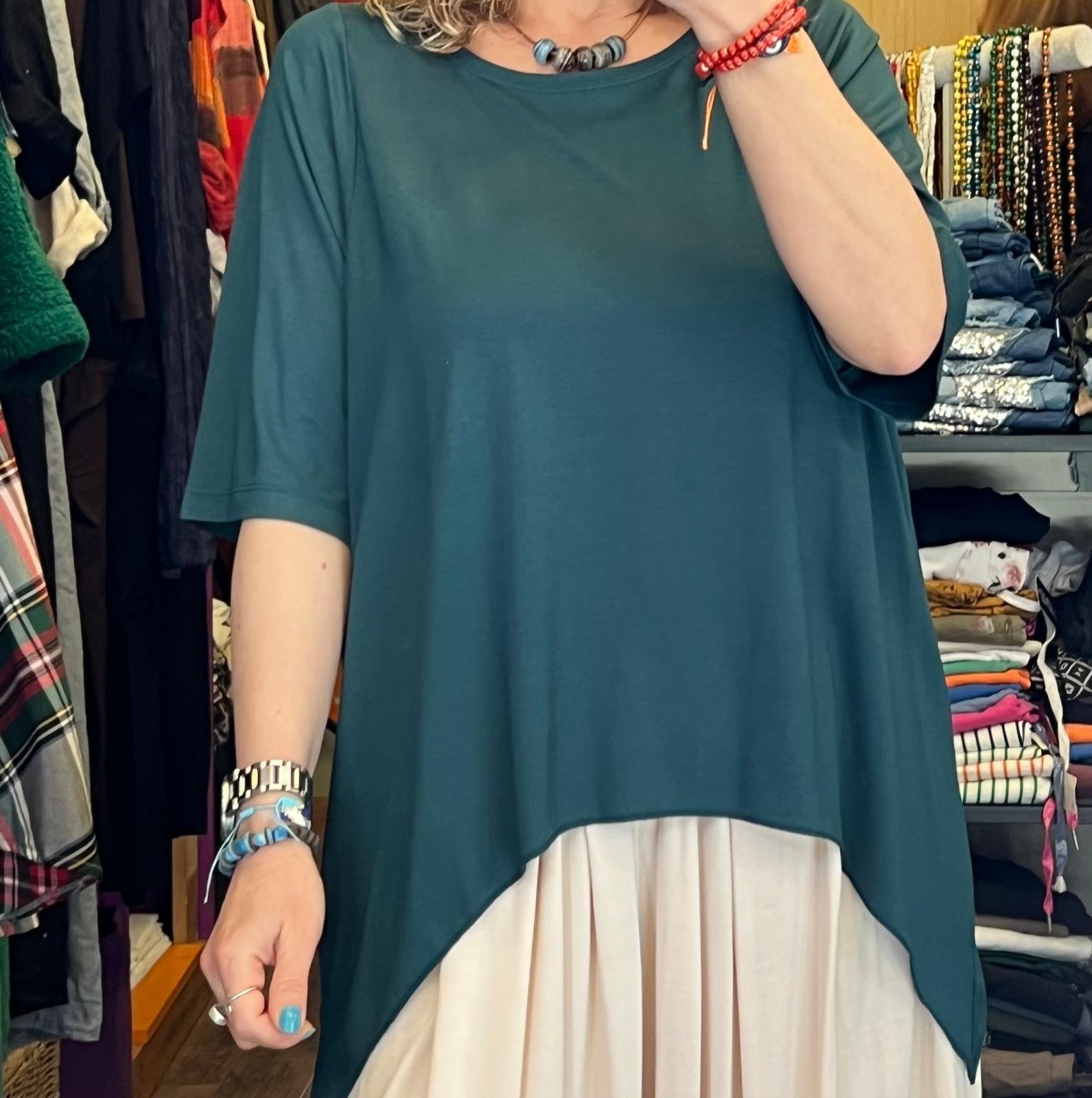 Zümrüt Yeşili Crop Bluz