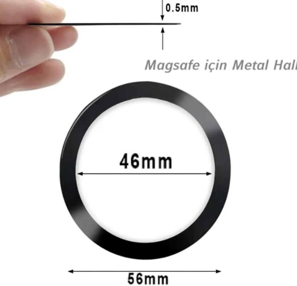  LivX Power Mıknatıslı Metal Magsafe Halka Yüzük Ring Iphone 8ve Üstü Model Uyumlu Siyah 4'lü Paket
