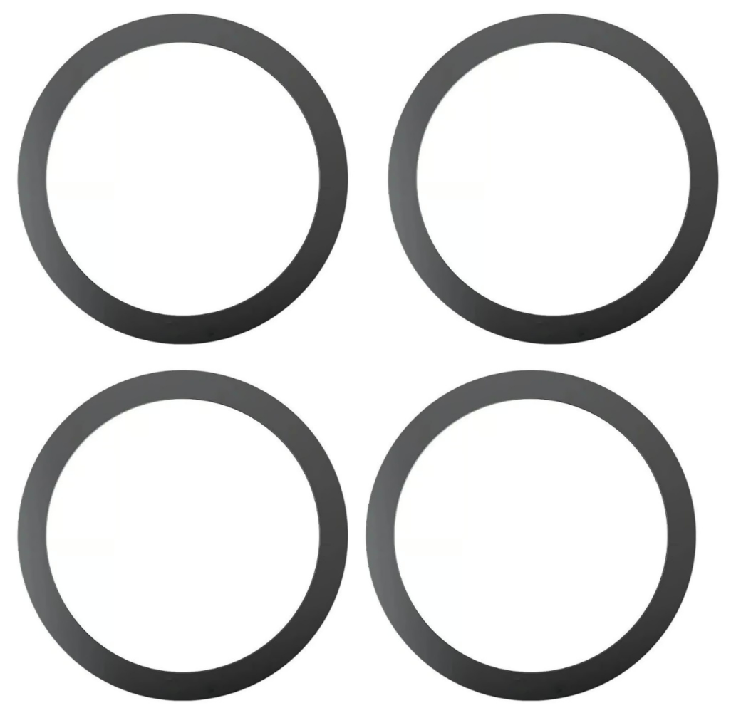  LivX Power Mıknatıslı Metal Magsafe Halka Yüzük Ring Iphone 8ve Üstü Model Uyumlu Siyah 4'lü Paket