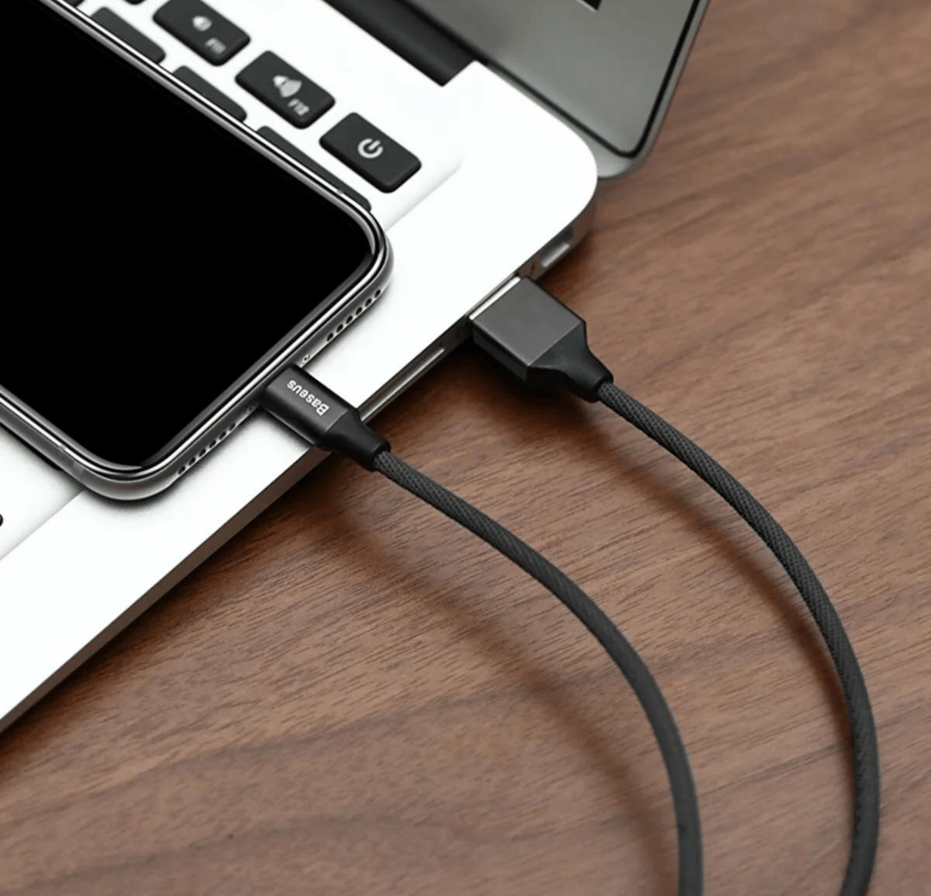 Baseus Yiven 2.0A iPhone Lightning Şarj Kablosu 60CM Siyah CALYW