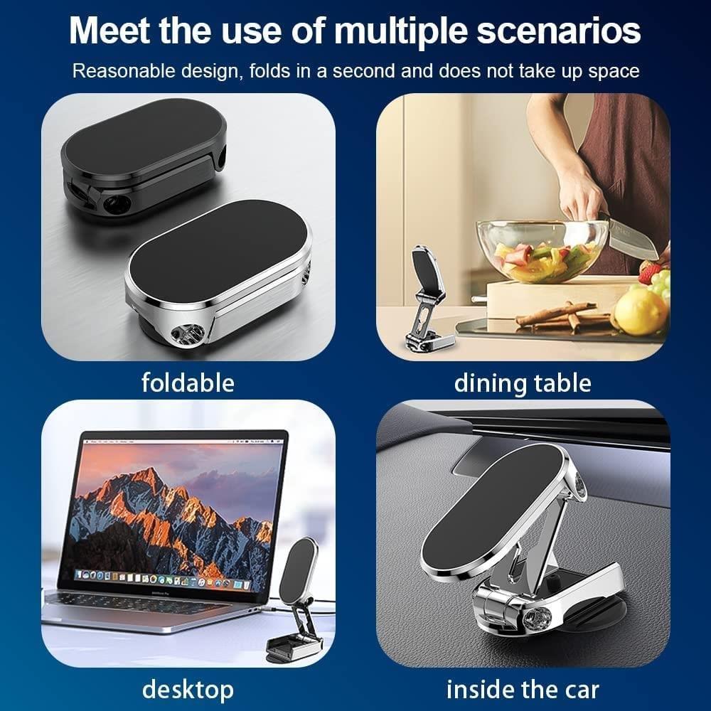 LivX Foldable Katlanabilir Manyetik Mıknatıslı Telefon Tutucu Gümüş C91