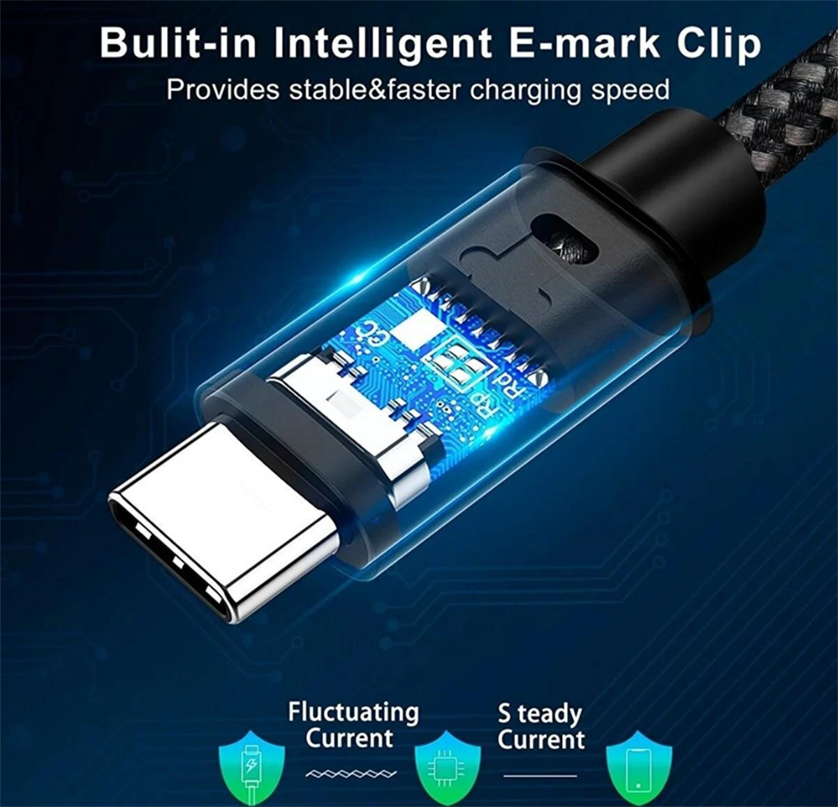 LivX Force 100w Usb-c To Usb-c 3.1 Gen2 10 Gbps 4k@60hz 3 Metre Hızlı Şarj Data Ve Görüntü Kablosu Örgülü GN-03