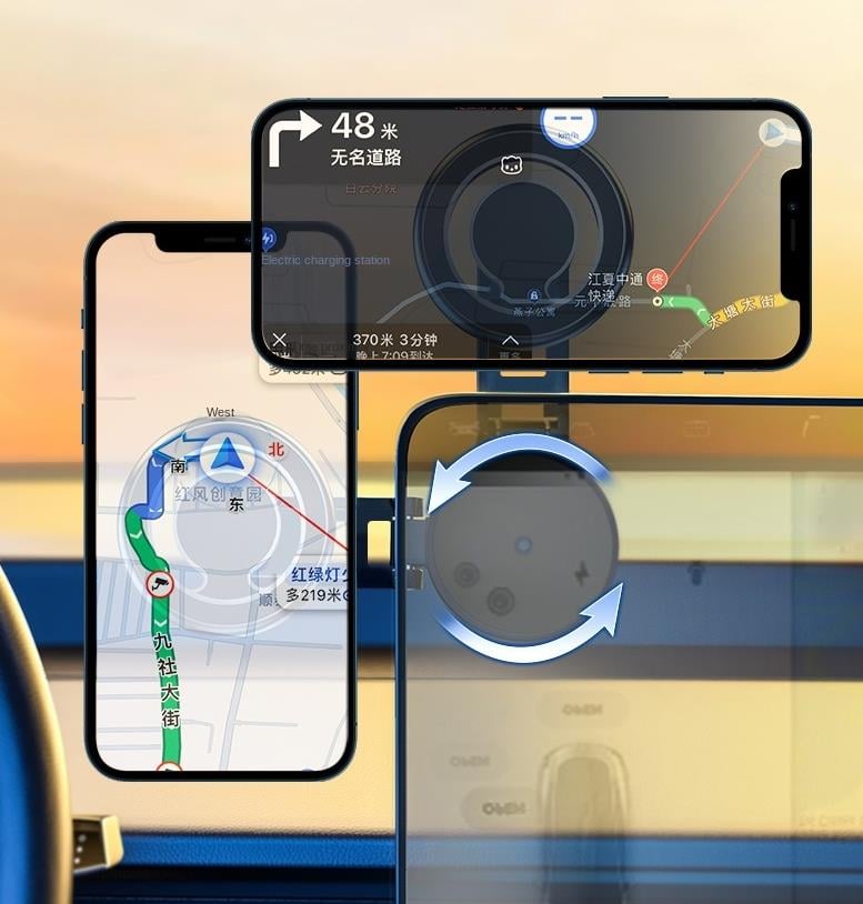 LivX Katlanabilir MagSafe Uyumlu Manyetik Mıknatıslı Telefon Tutucu Gümüş CA3 Black