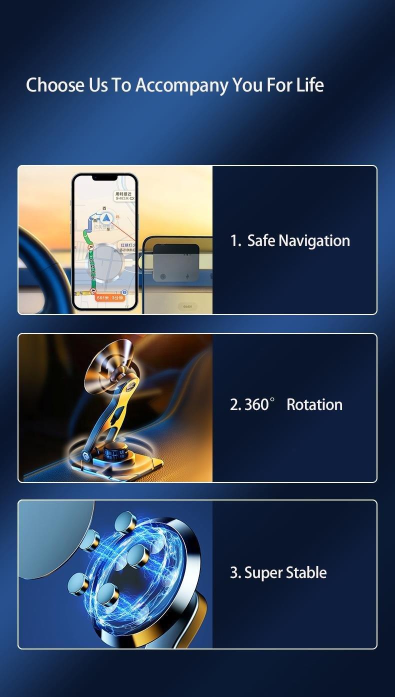 LivX Prime Katlanabilir 360 Derece Limitsiz Dönüş MagSafe Uyumlu Manyetik Mıknatıslı Telefon Tutucu CA5