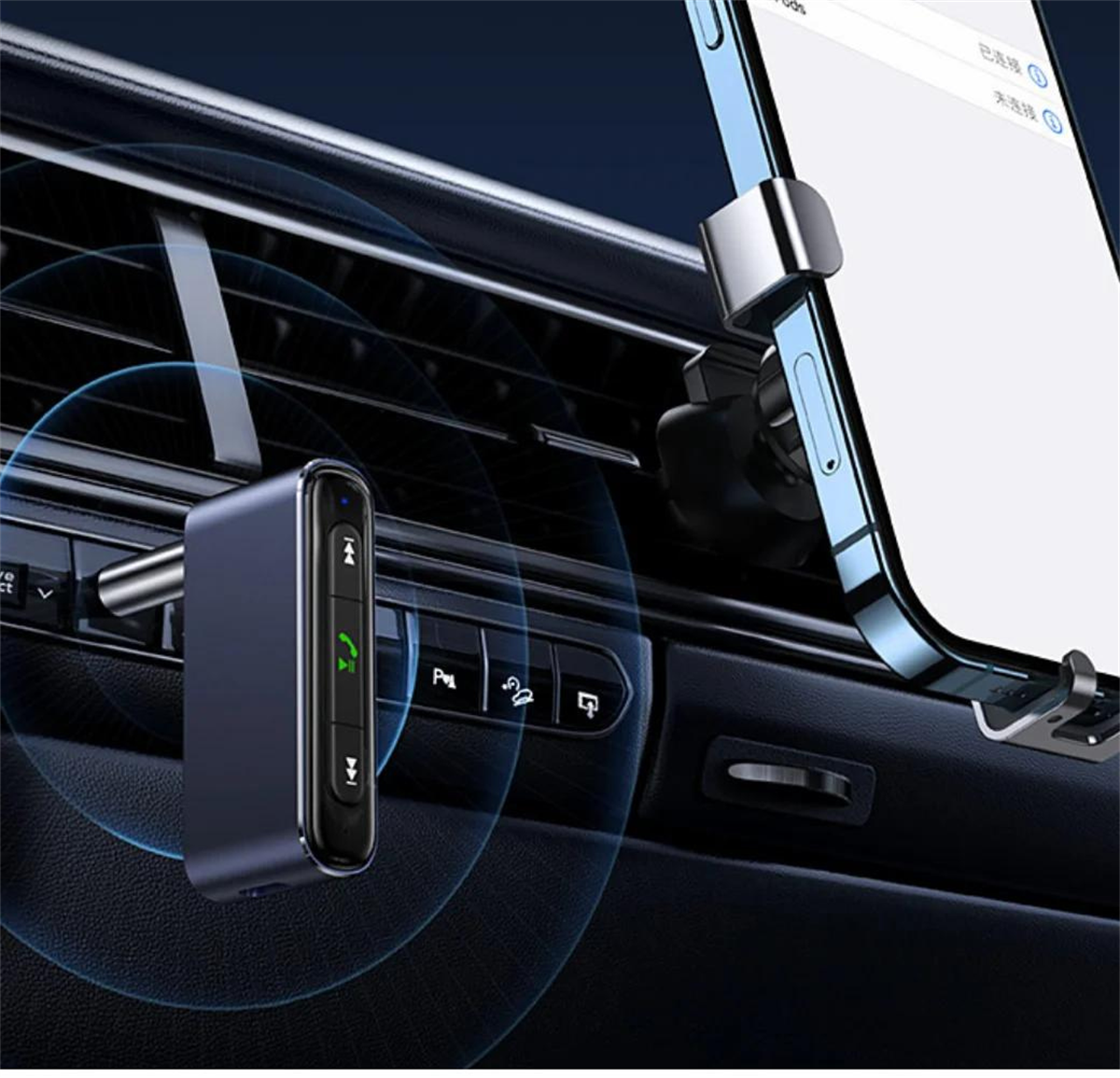 LivX Quick Bluetooth Receiver 3.5mm Jack Aux Wireless Audio Araç Kiti Mikrofonlu Stereo Ses Aktarım Navigasyon Yayını LIVX-WAC