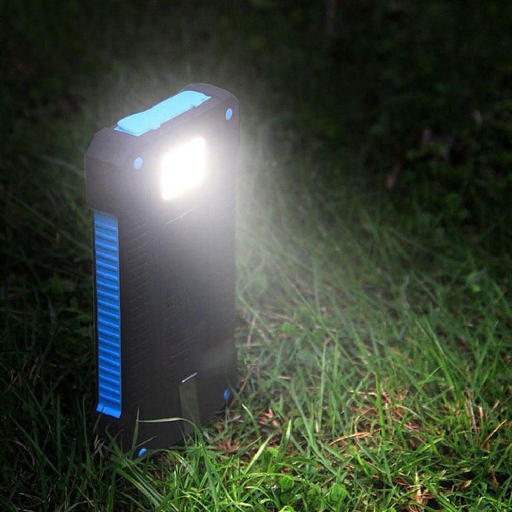 LivX Solar Güneş Enerjili 10000 Mah Taşınabilir Powerbank Led Işık Fenerli Kamp Şarj Aleti LVSLR-SARI