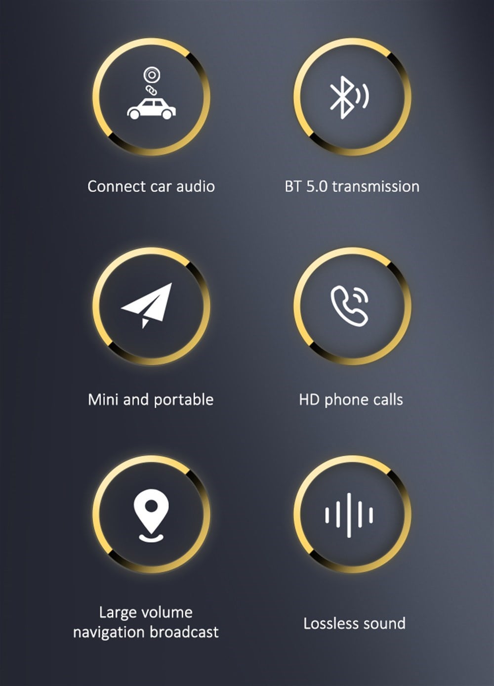 Livx Usams Bluetooth Receiver USB Aux Wireless Araç Kiti BA01