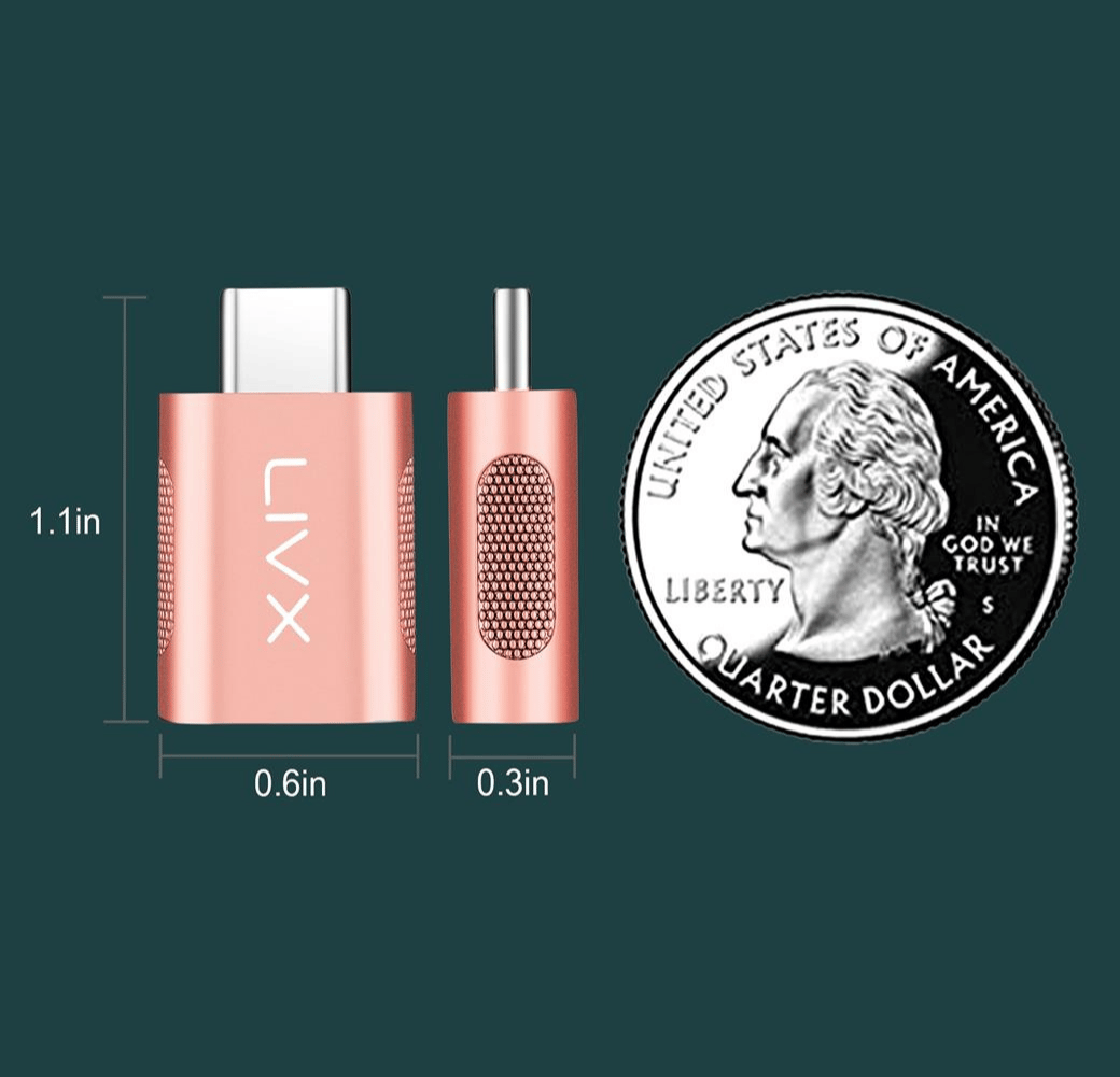 LivX USB 3.0 To Type-C Çevirici Dönüştürücü OTG Adaptör Rose Gold OTGRG İKİLİ PAKET