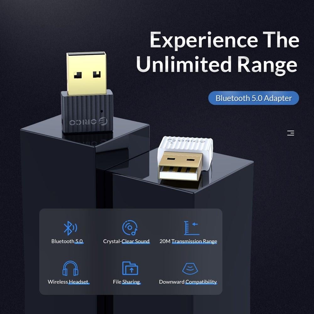 Orico Usb Bluetooth 5.0 Kablosuz Dongle Adaptör  Alıcı Verici Bta-508 Siyah