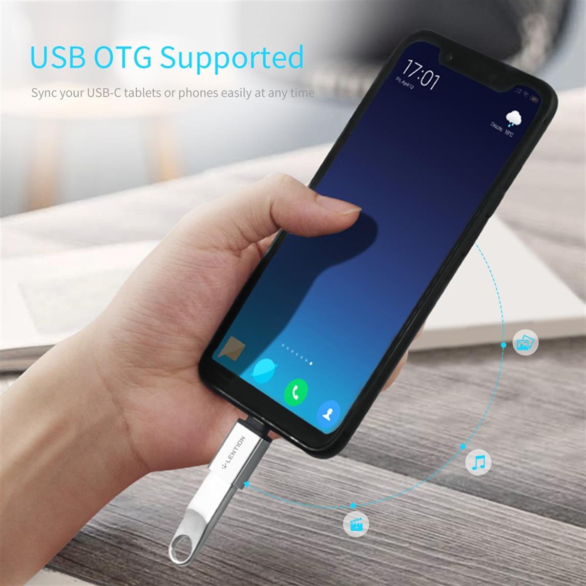 Type C To Usb 3.0 Çevirici Dönüştürücü Otg Adaptör Gümüş C3