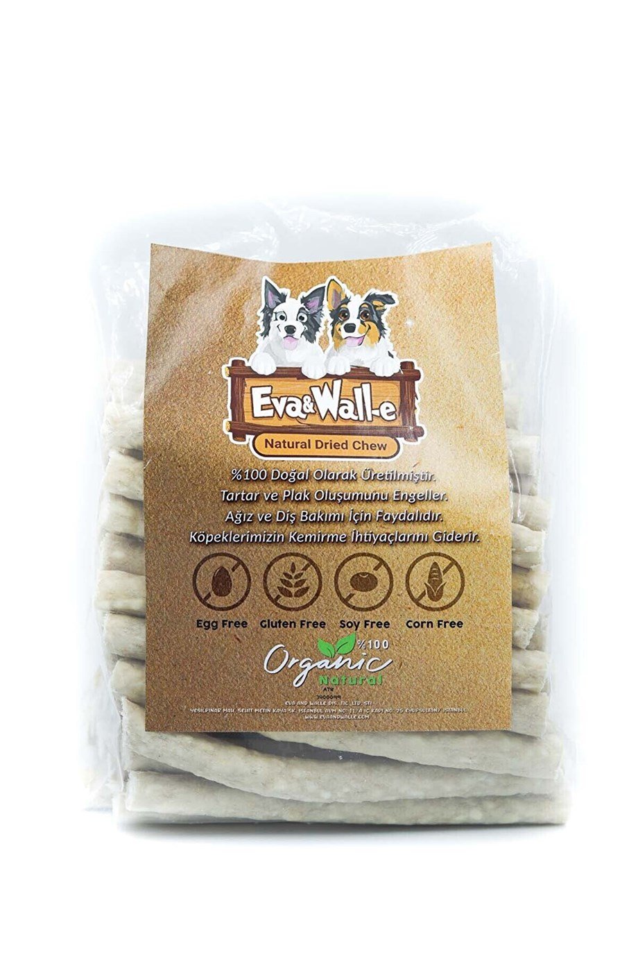 Eva and Wall-E Doğal Munchy Ödül Çubukları 13 cm 11-12 gr 100 adet 1 Kg Paket