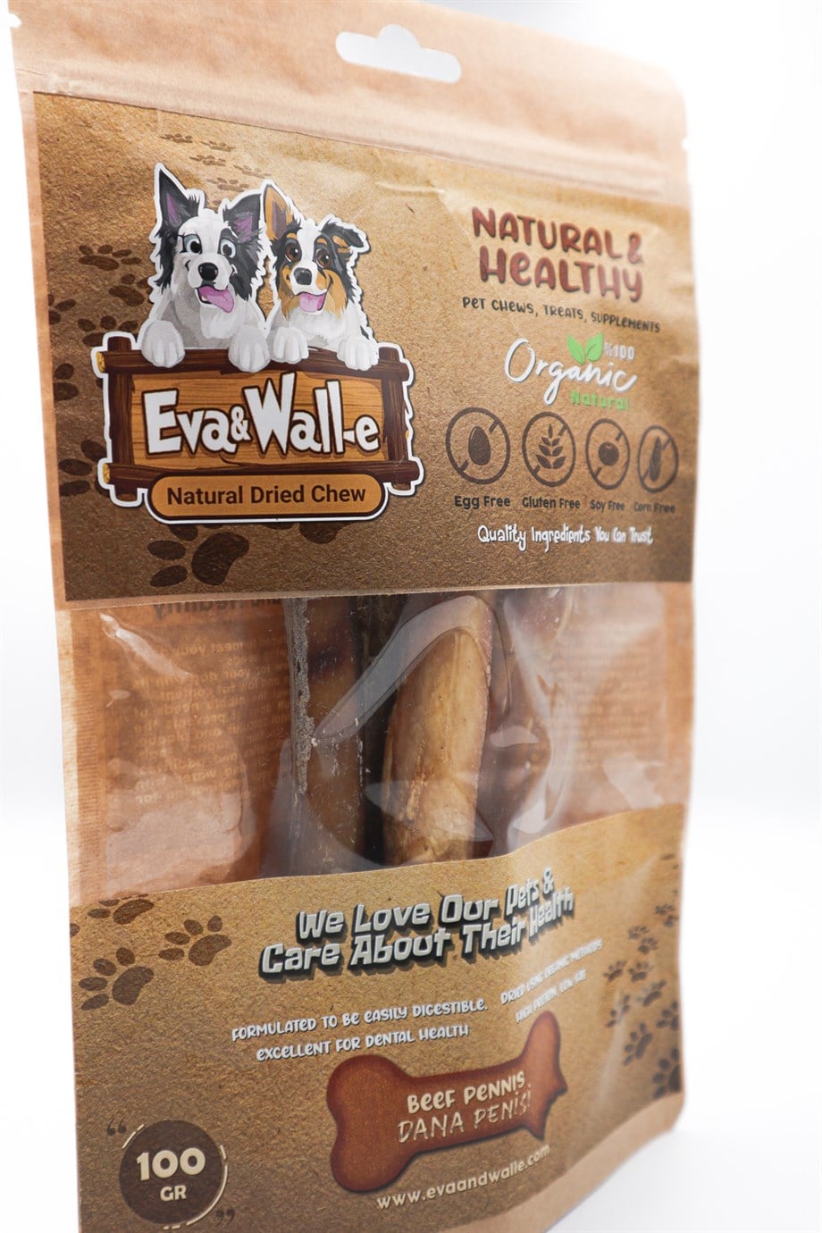 Eva and Wall-E Köpek Ödül Kemiği Kurutulmuş Bully Stick Özel Seri