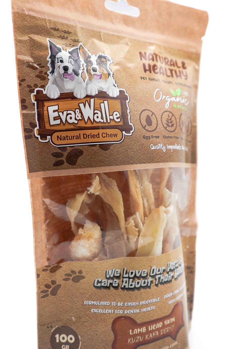 Eva and Wall-e Kurutulmuş Köpek Kuzu Kafa Derisi Özel Seri