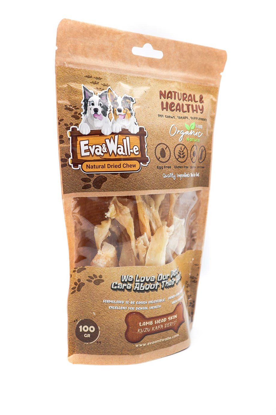 Eva and Wall-e Kurutulmuş Köpek Kuzu Kafa Derisi Özel Seri